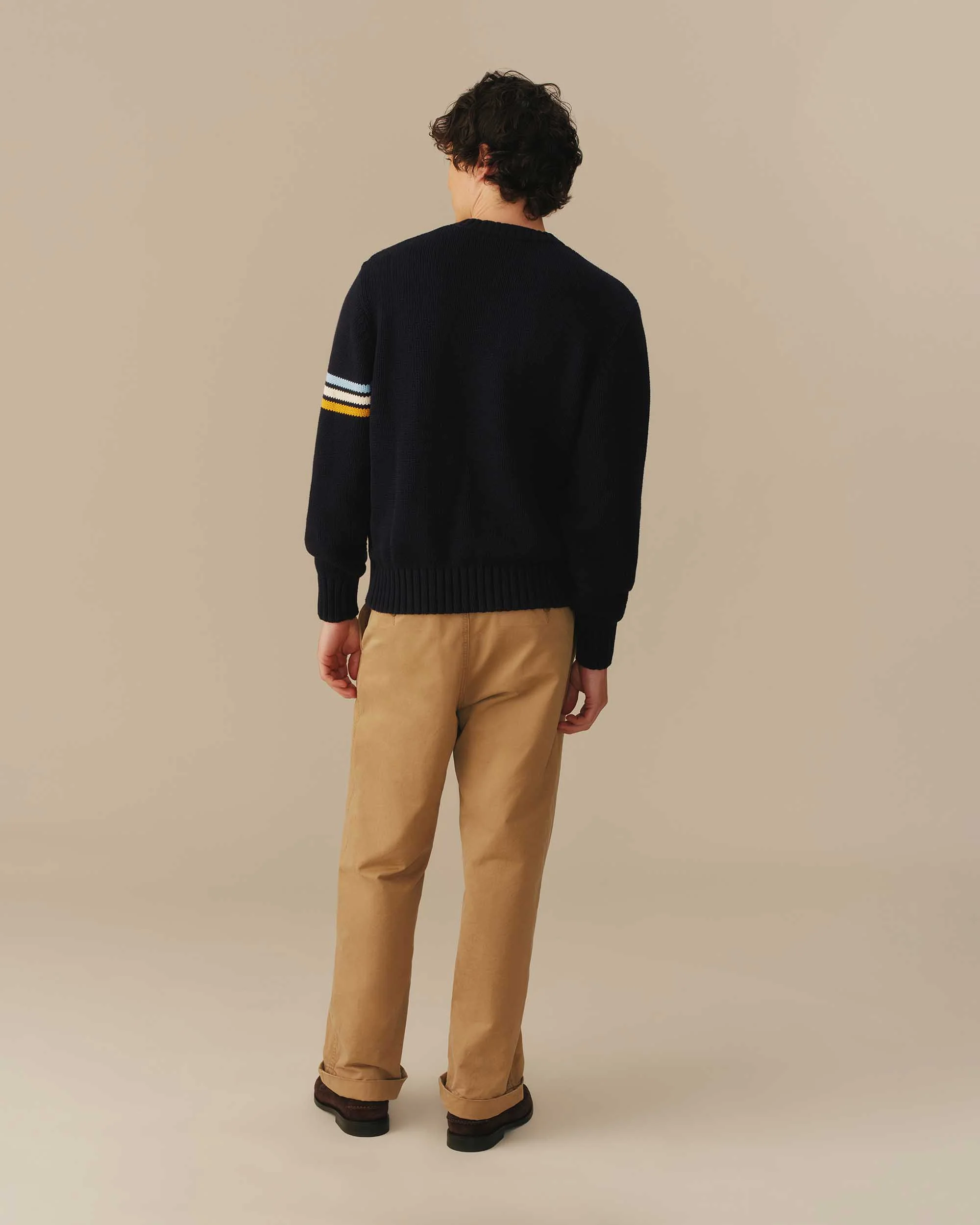 Argentina Flag Crewneck Sweater Navy - Image 5