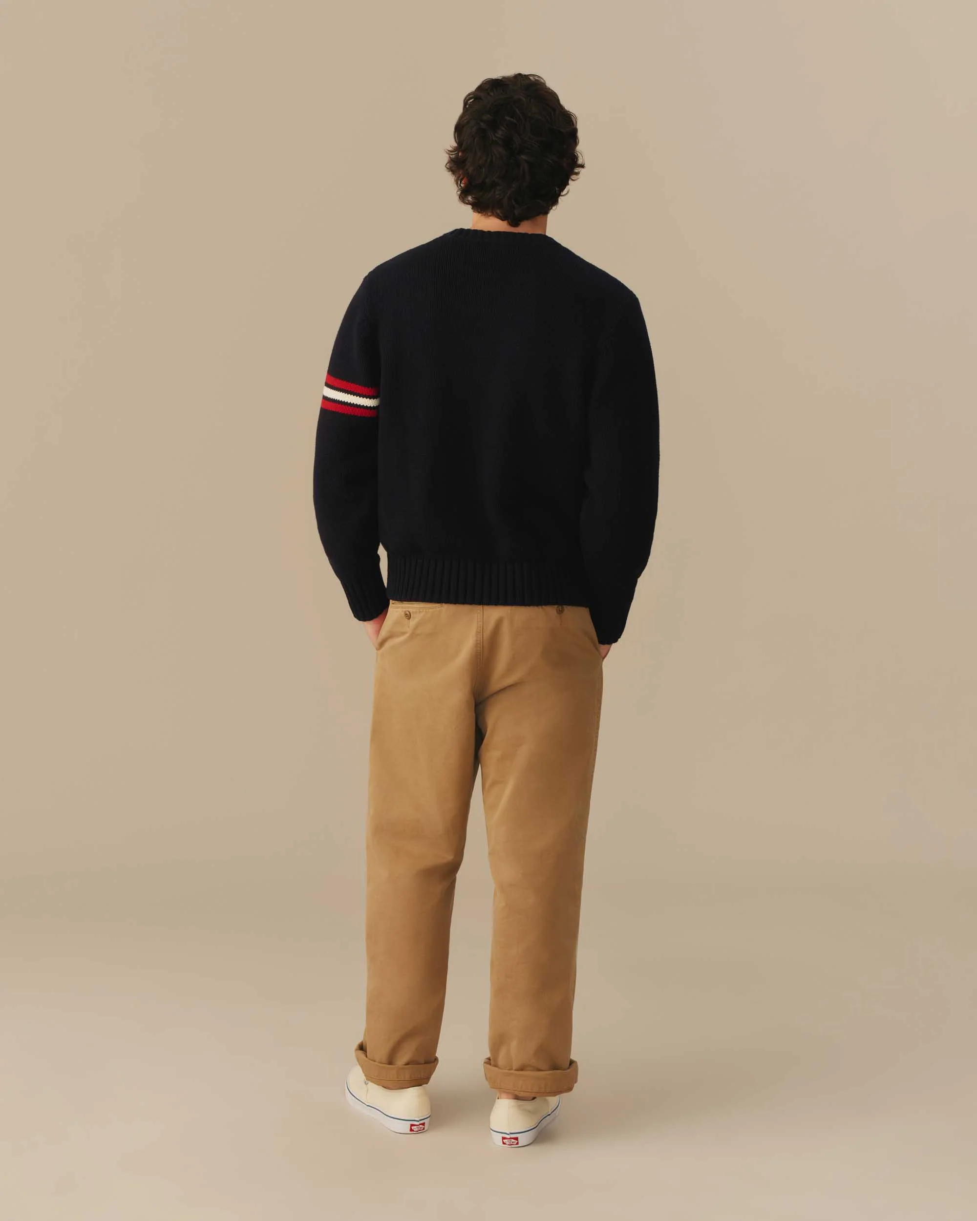 Canada Flag Crewneck Sweater Navy - Image 3
