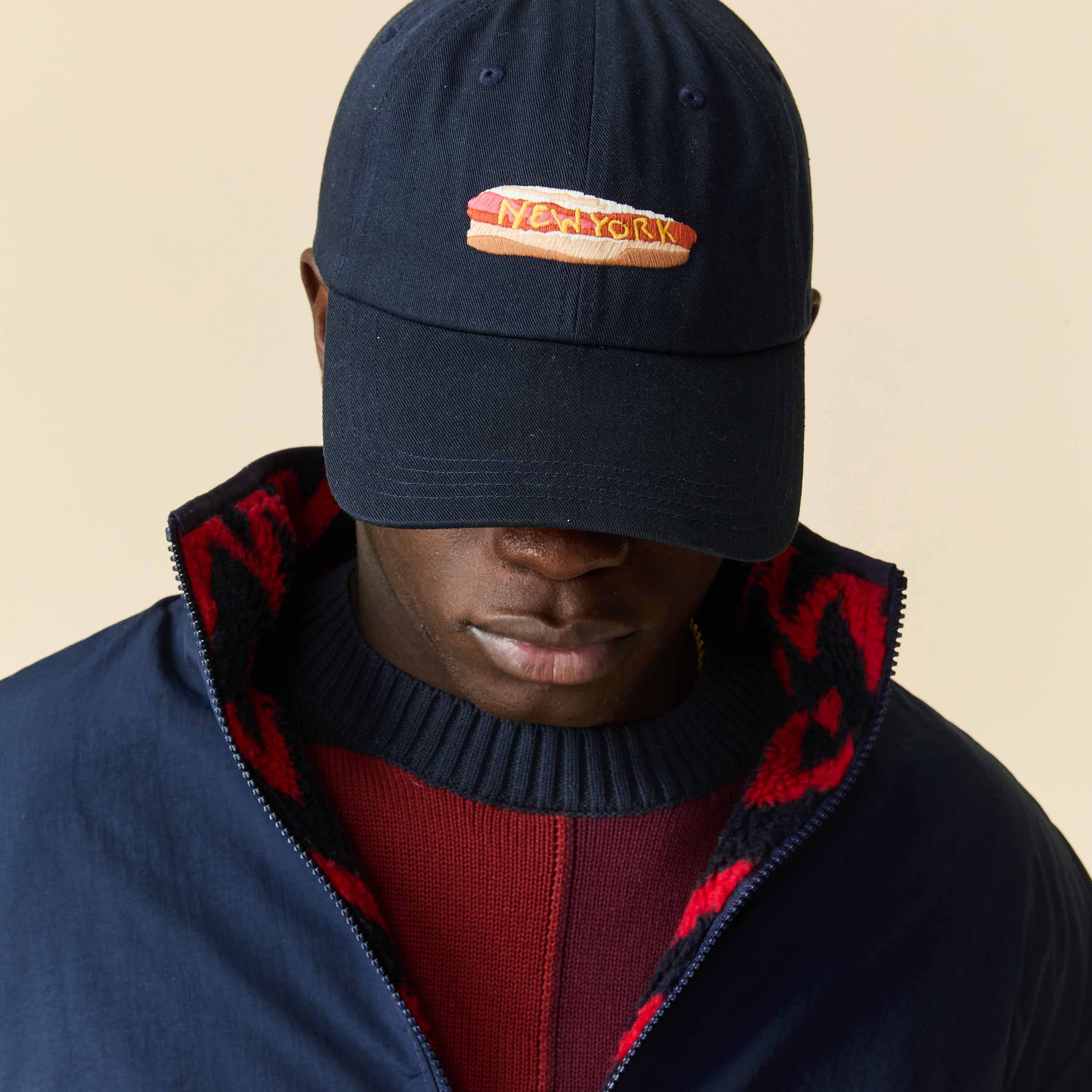 Hot Dog Baseball Cap Navy - Image 5