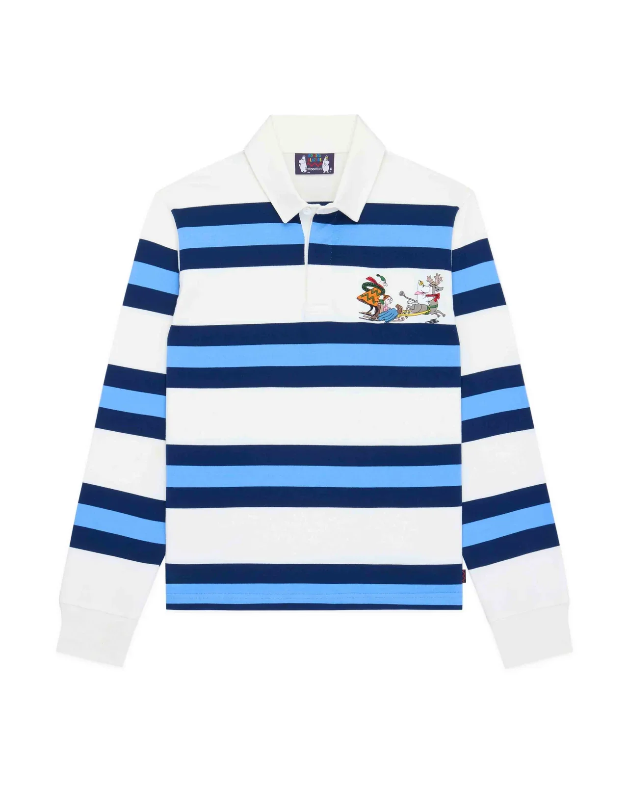 Moomin Cotton Rugby Blue White Stripe