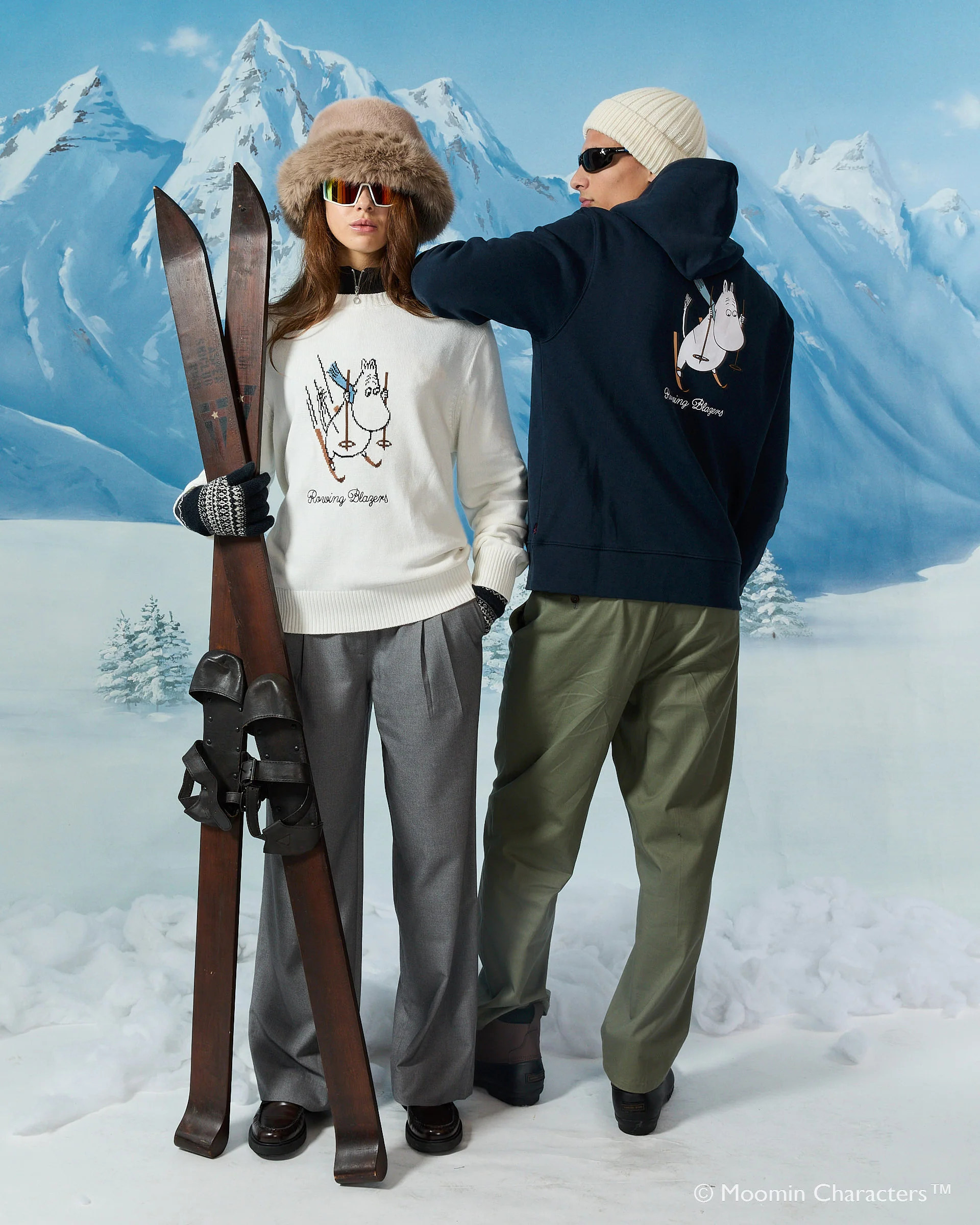 Moomin Cotton Ski Sweater White - Image 2
