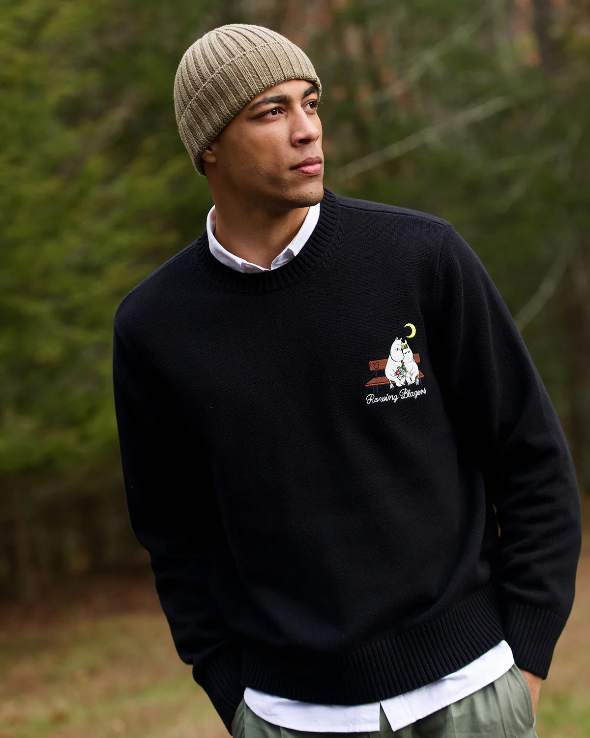 Moomin Cotton Sweater Black - Image 2
