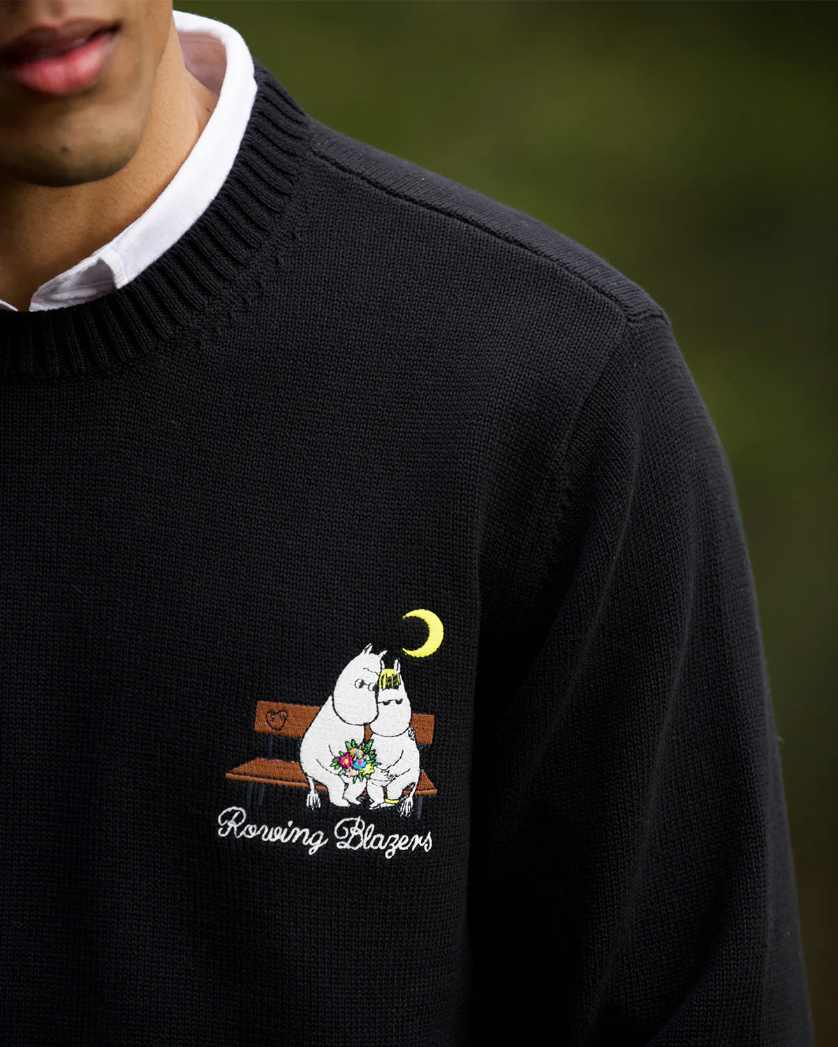 Moomin Cotton Sweater Black - Image 3