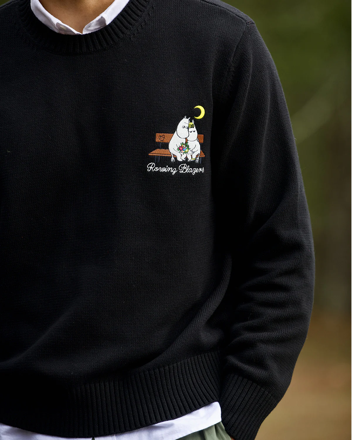 Moomin Cotton Sweater Black - Image 4
