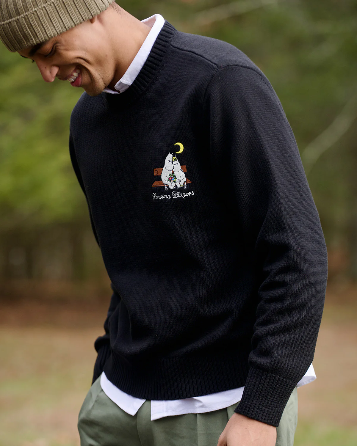 Moomin Cotton Sweater Black - Image 5