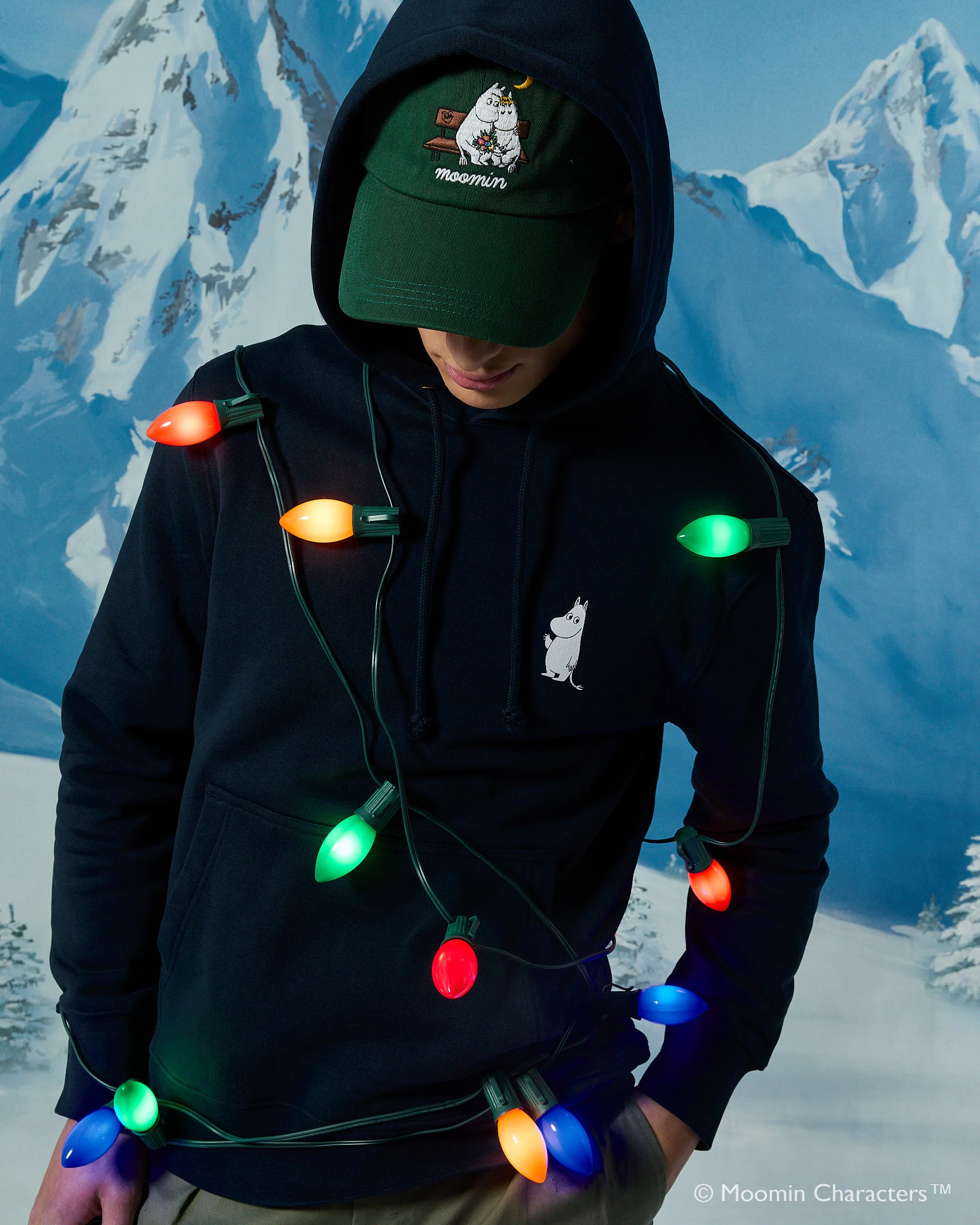 Men’s Moomin Hoodie Navy - Image 8