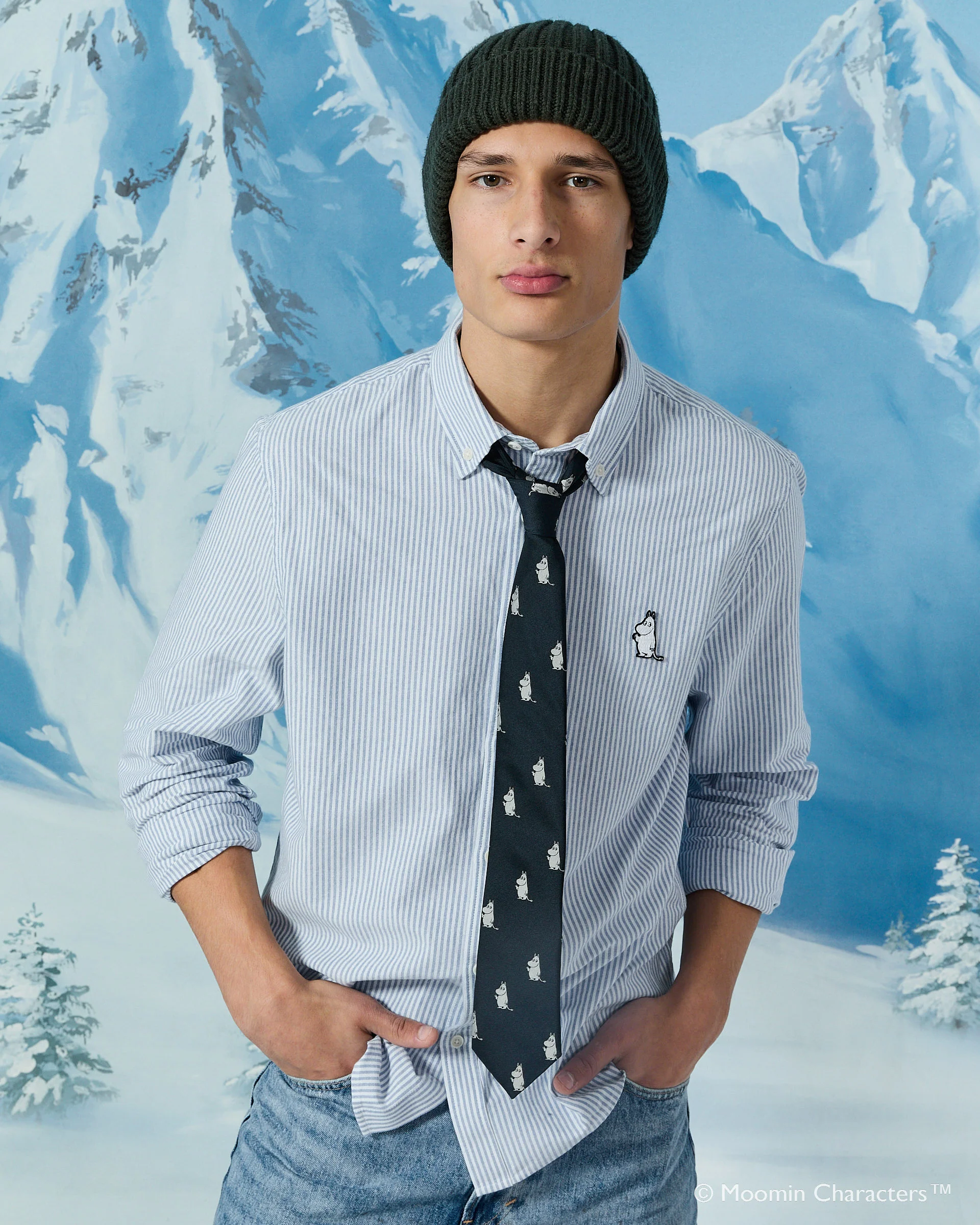 Men’s Moomin Tie Navy - Image 2