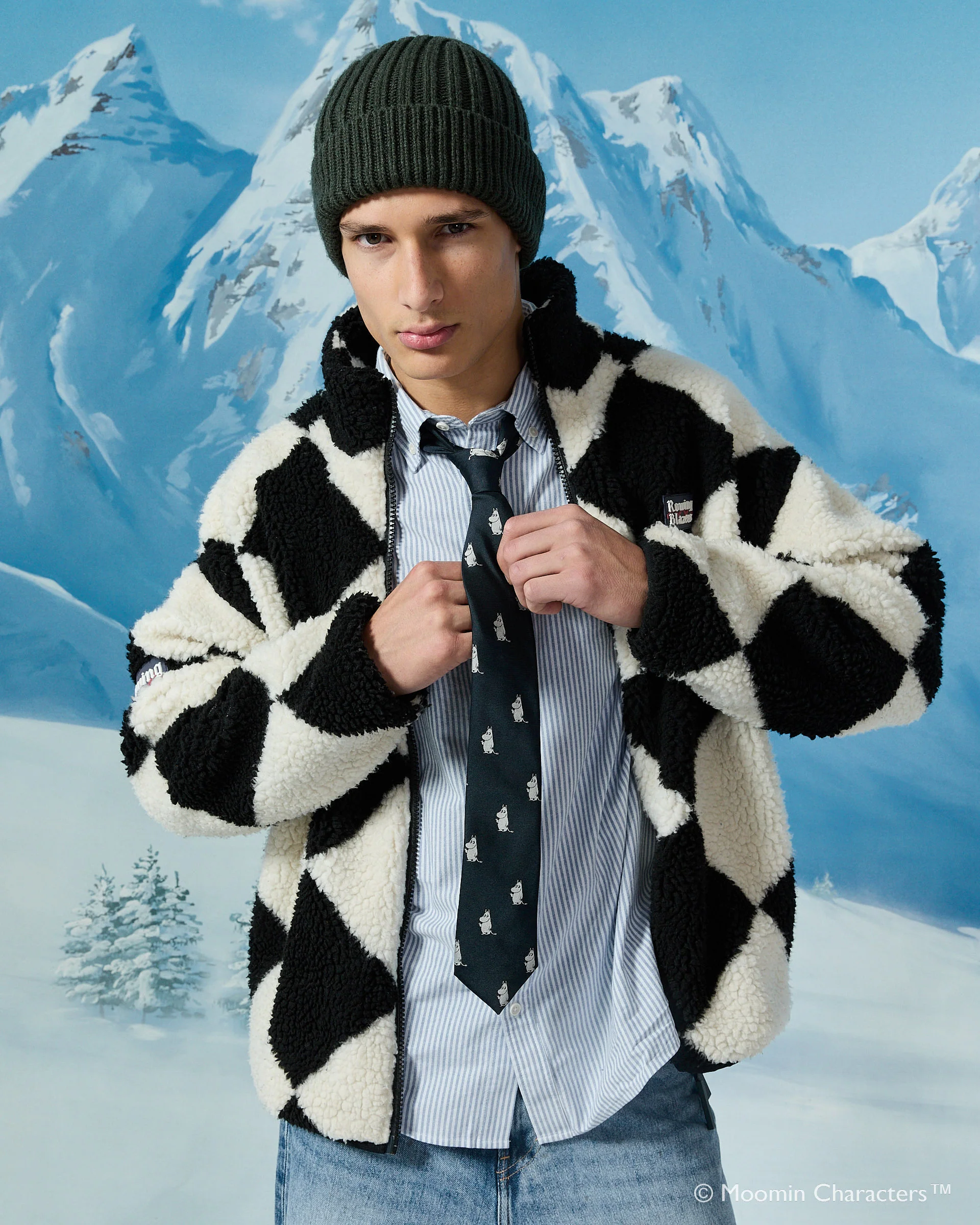 Men’s Moomin Tie Navy - Image 3