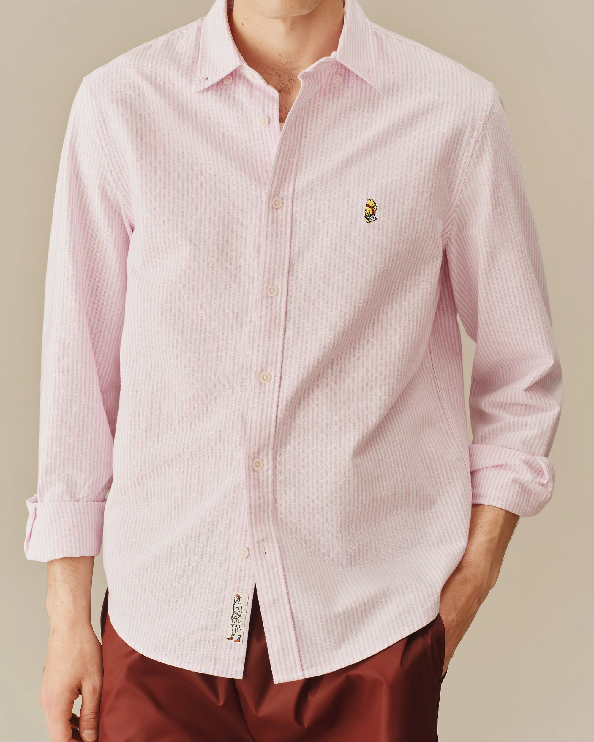 Men’s New Yorker Winnie-the-Pooh Oxford Shirt Pink - Image 3