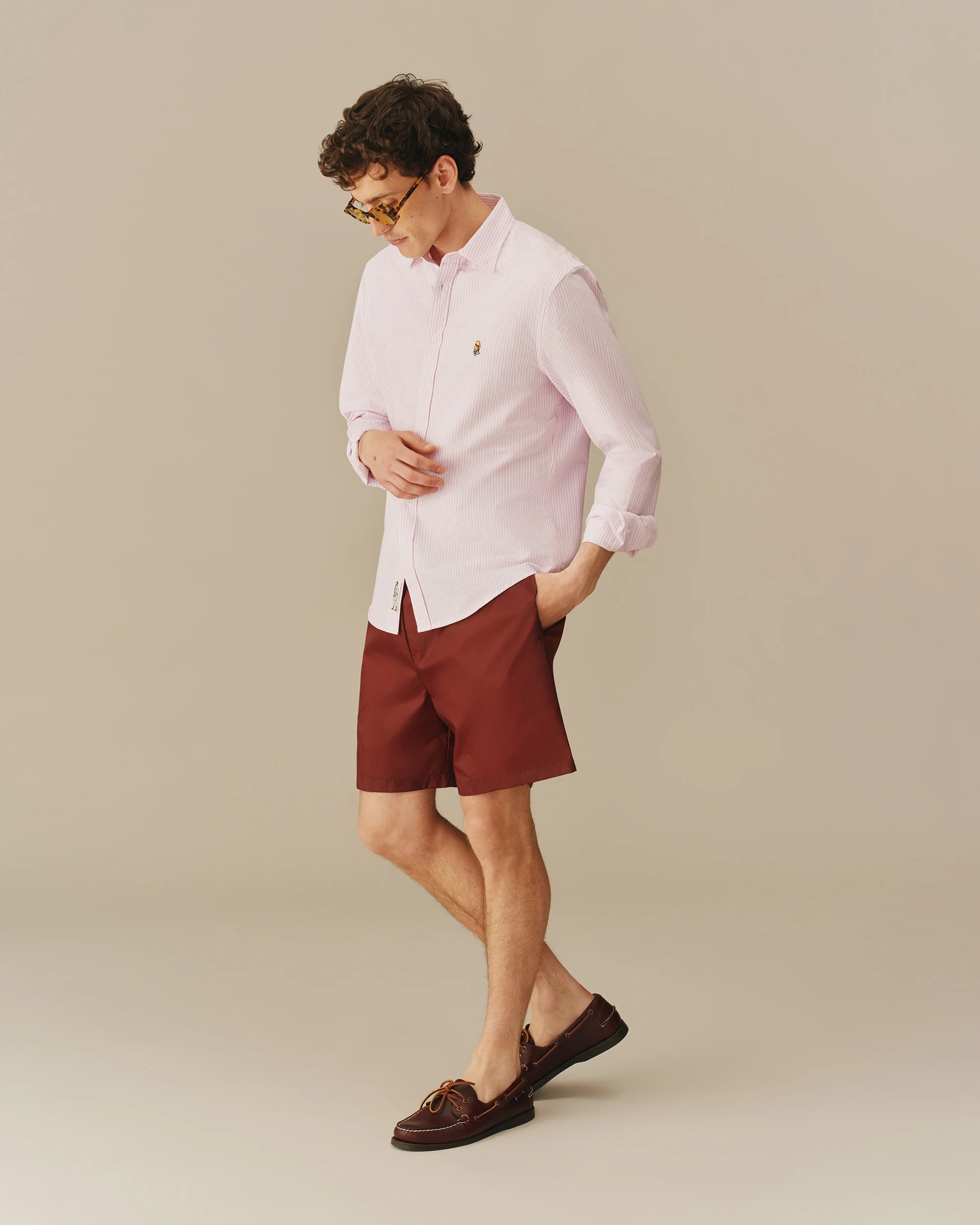 Men’s New Yorker Winnie-the-Pooh Oxford Shirt Pink - Image 4