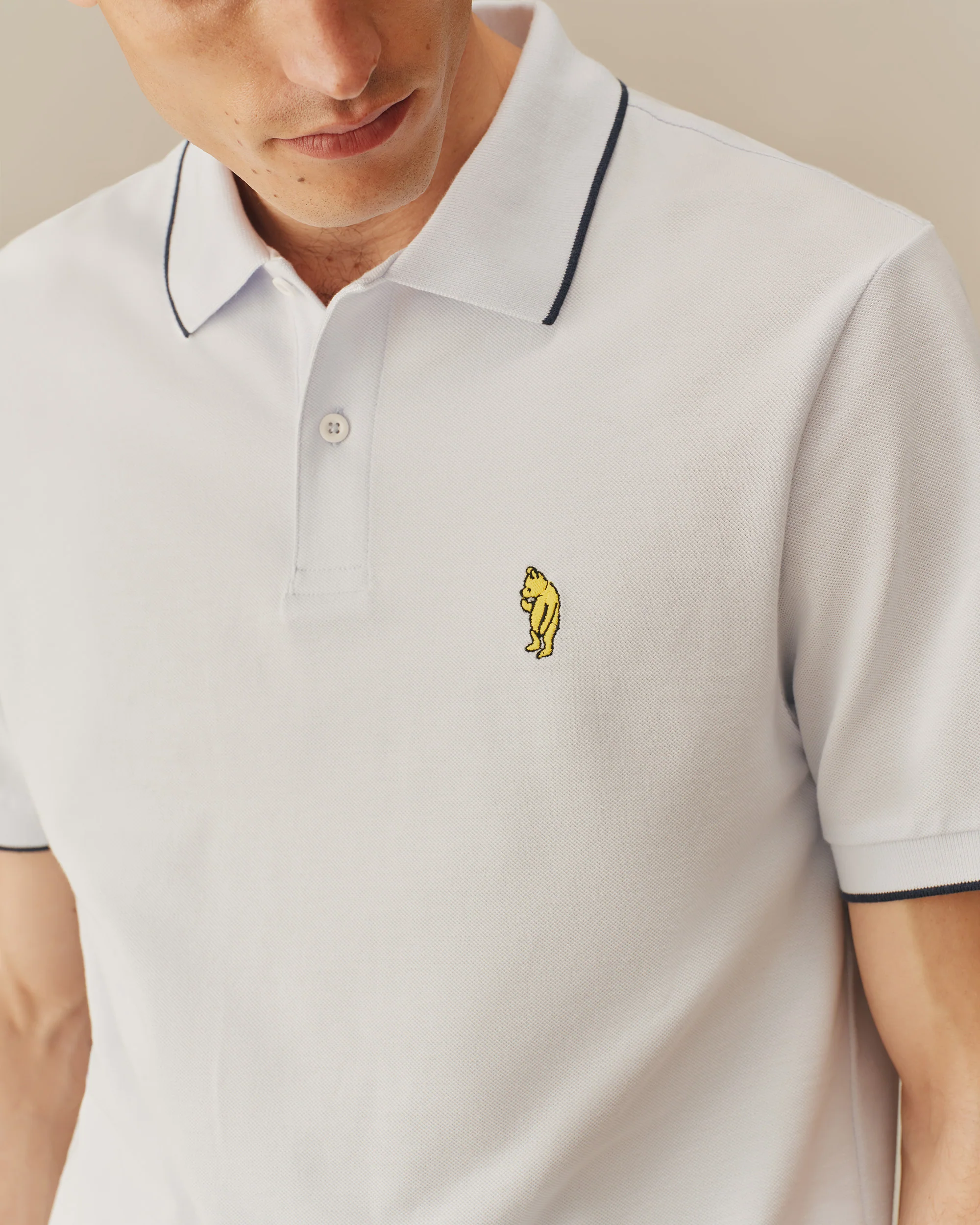 Men’s Winnie-the-Pooh Pique Polo Blue - Image 3