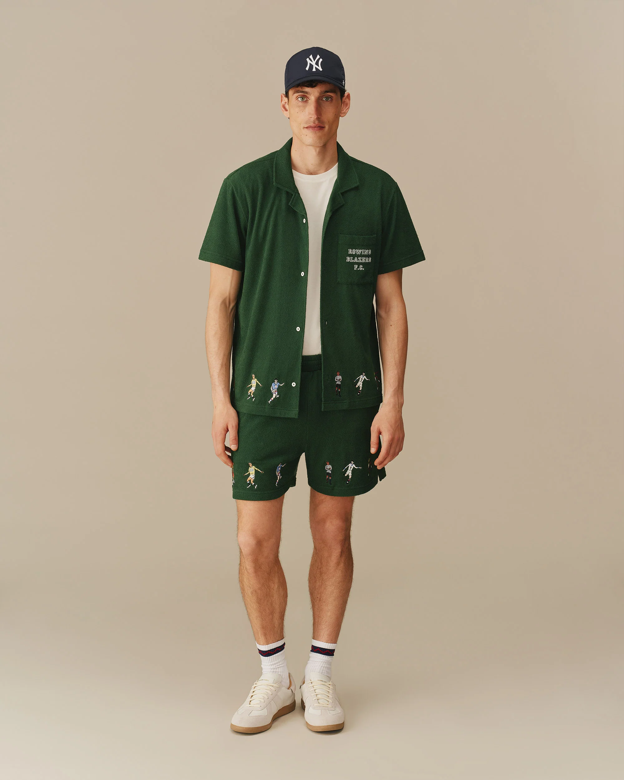 Men’s Soccer Terry Camp Shirt Green - Image 4