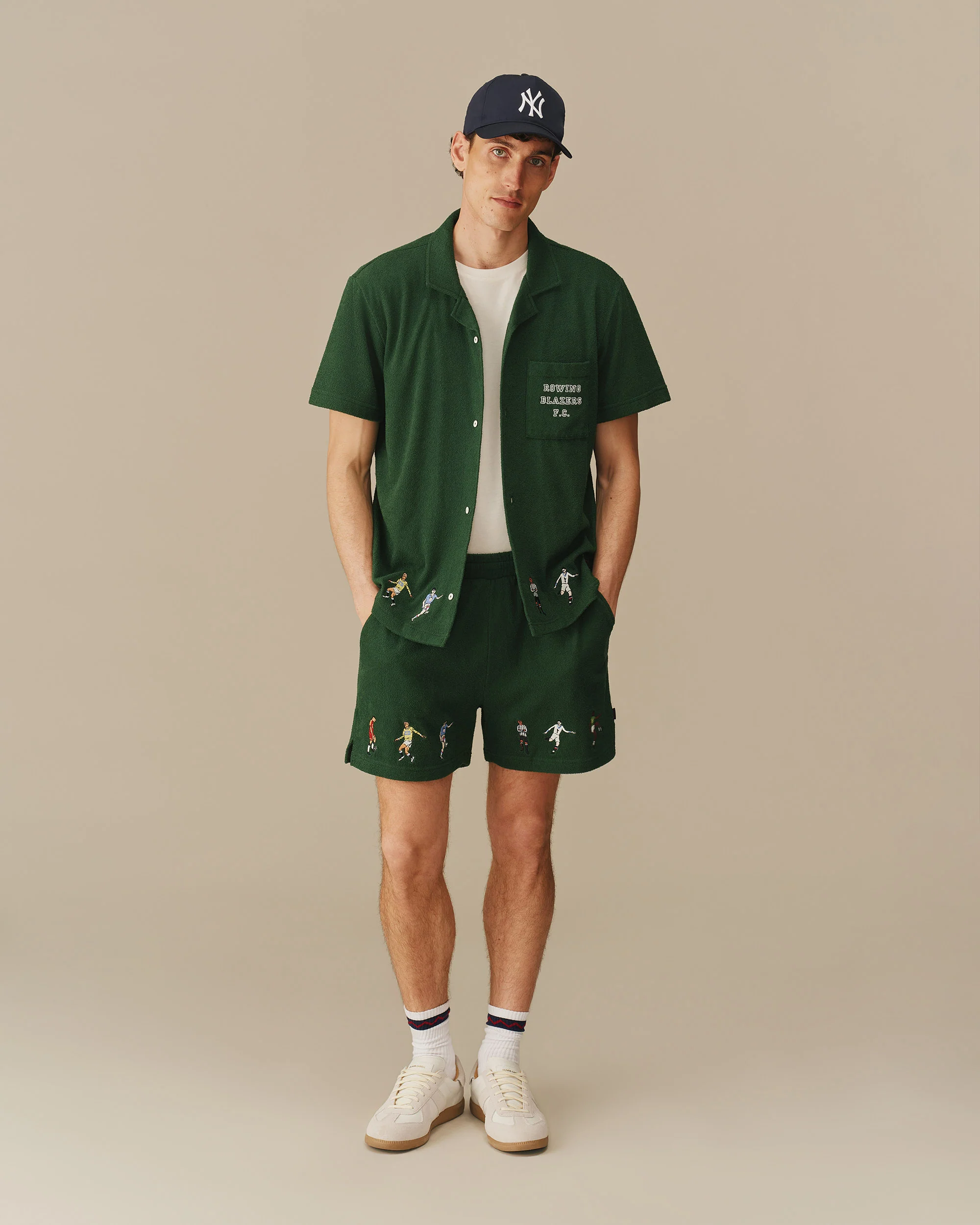 Men’s Soccer Terry Short Green - Image 4