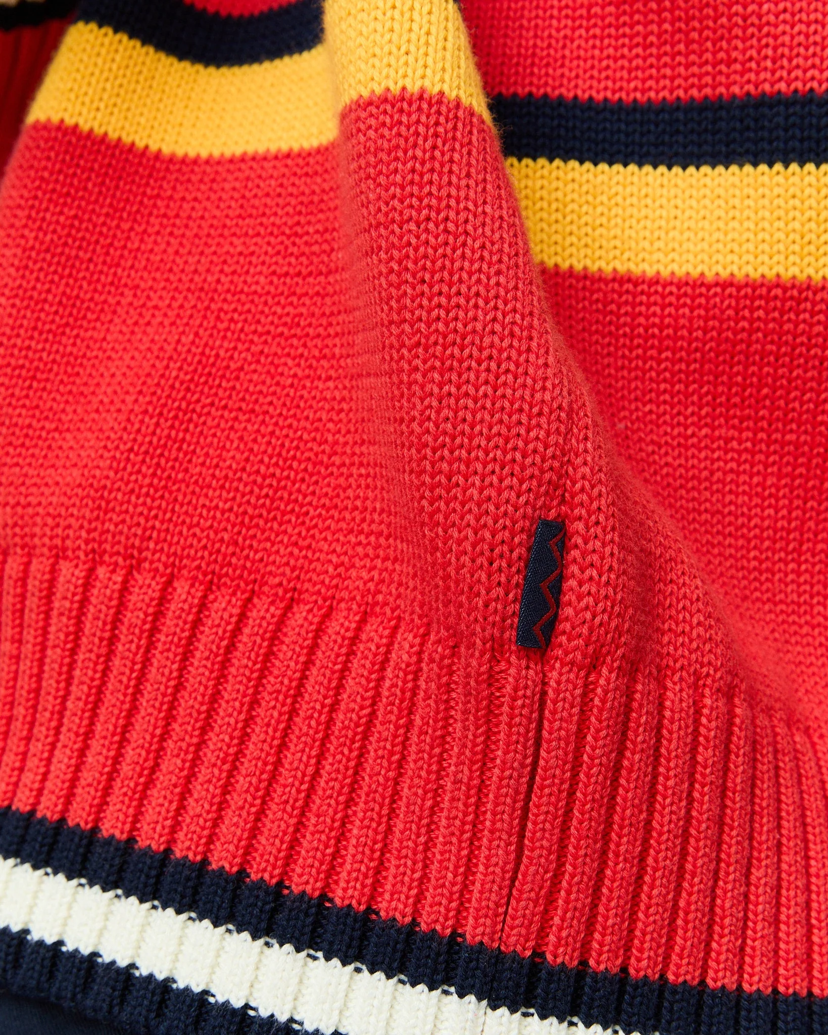Autumn Striped Cotton Sweater Red - Image 7