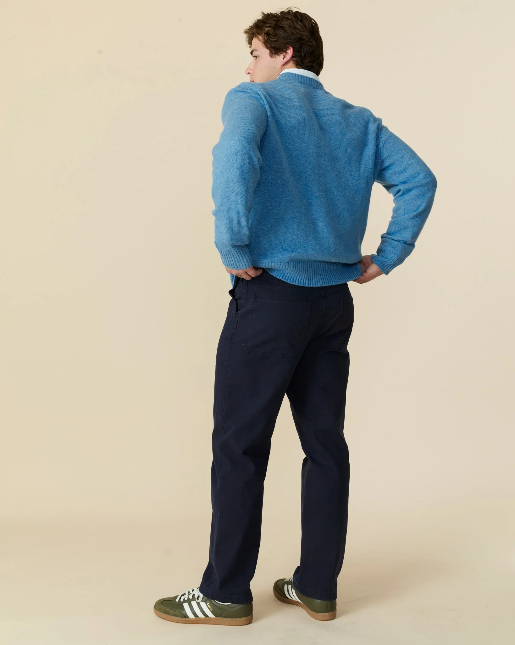 Babar Cashmere Sweater Blue - Image 6