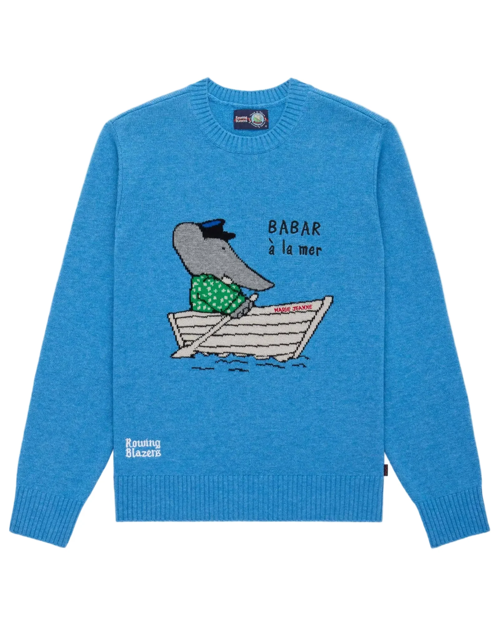 Babar Cashmere Sweater Blue - Image 8