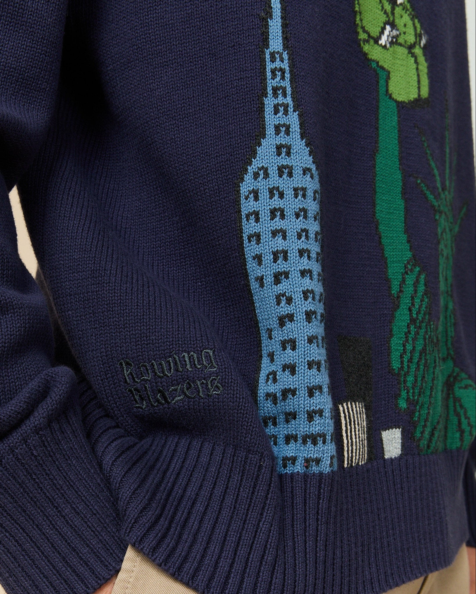 Babar in New York Cotton Sweater Navy - Image 4
