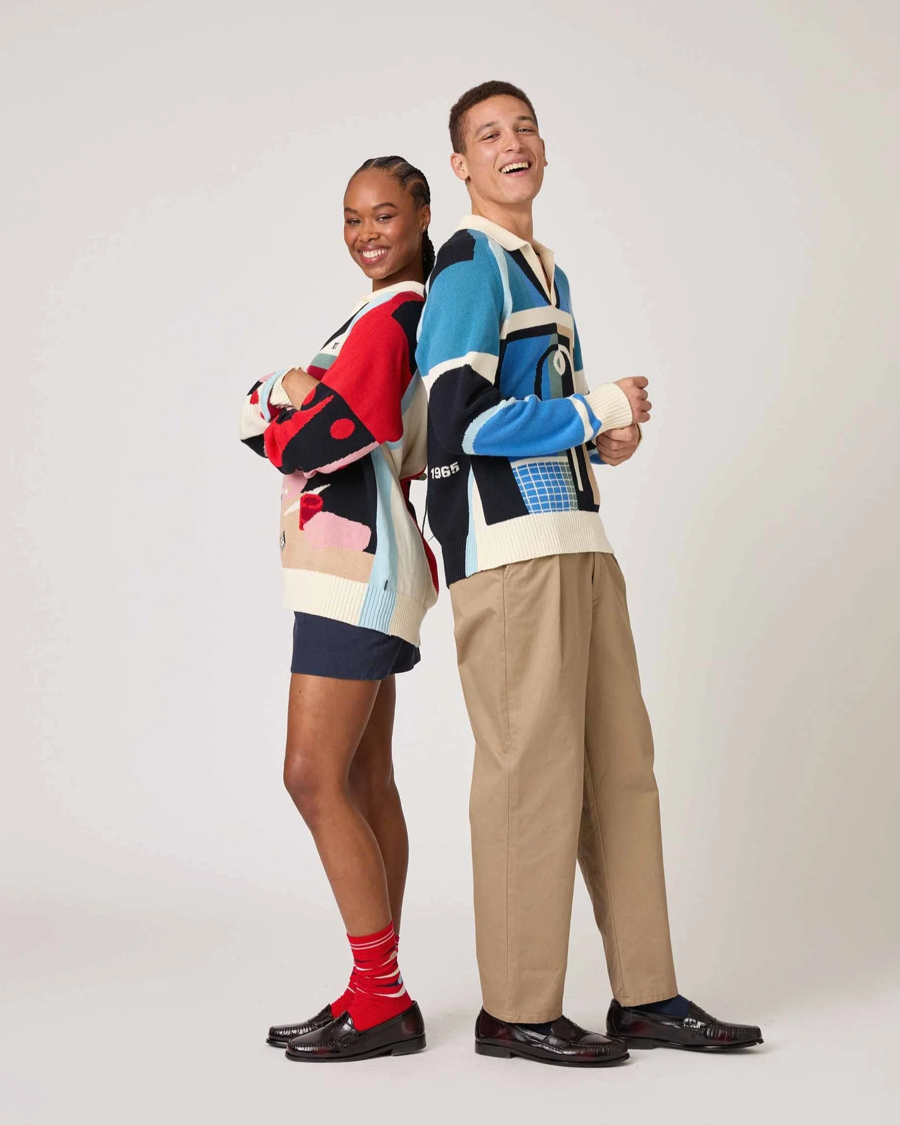Backgammon Sweater Red Brown Multicolor - Image 10