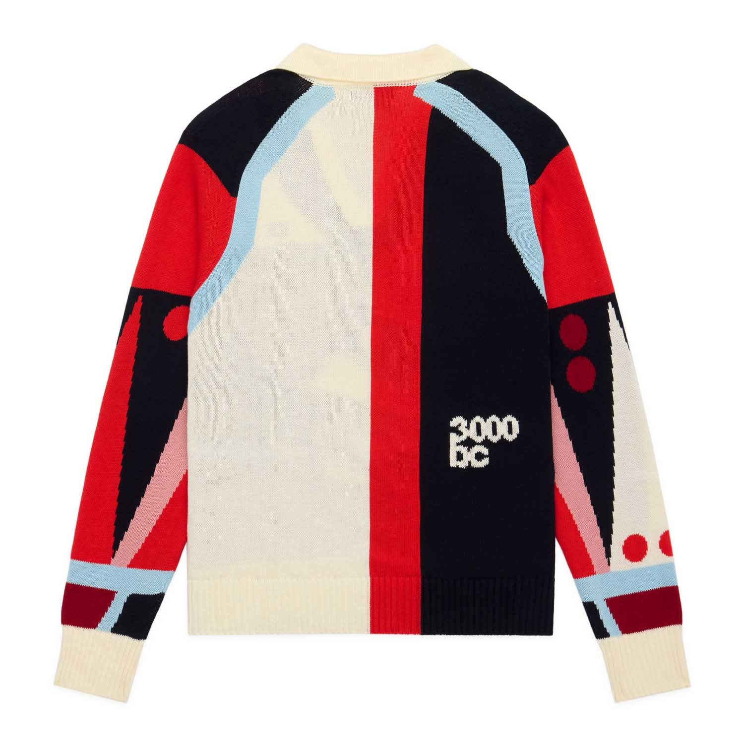 Backgammon Sweater Red Brown Multicolor - Image 4