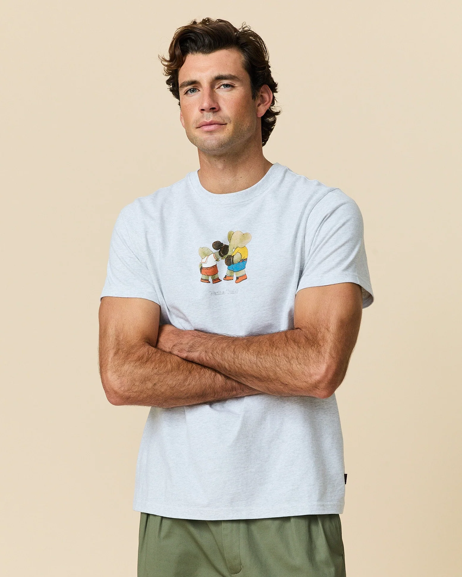 Boxing Babar T-Shirt Heather Gray - Image 3