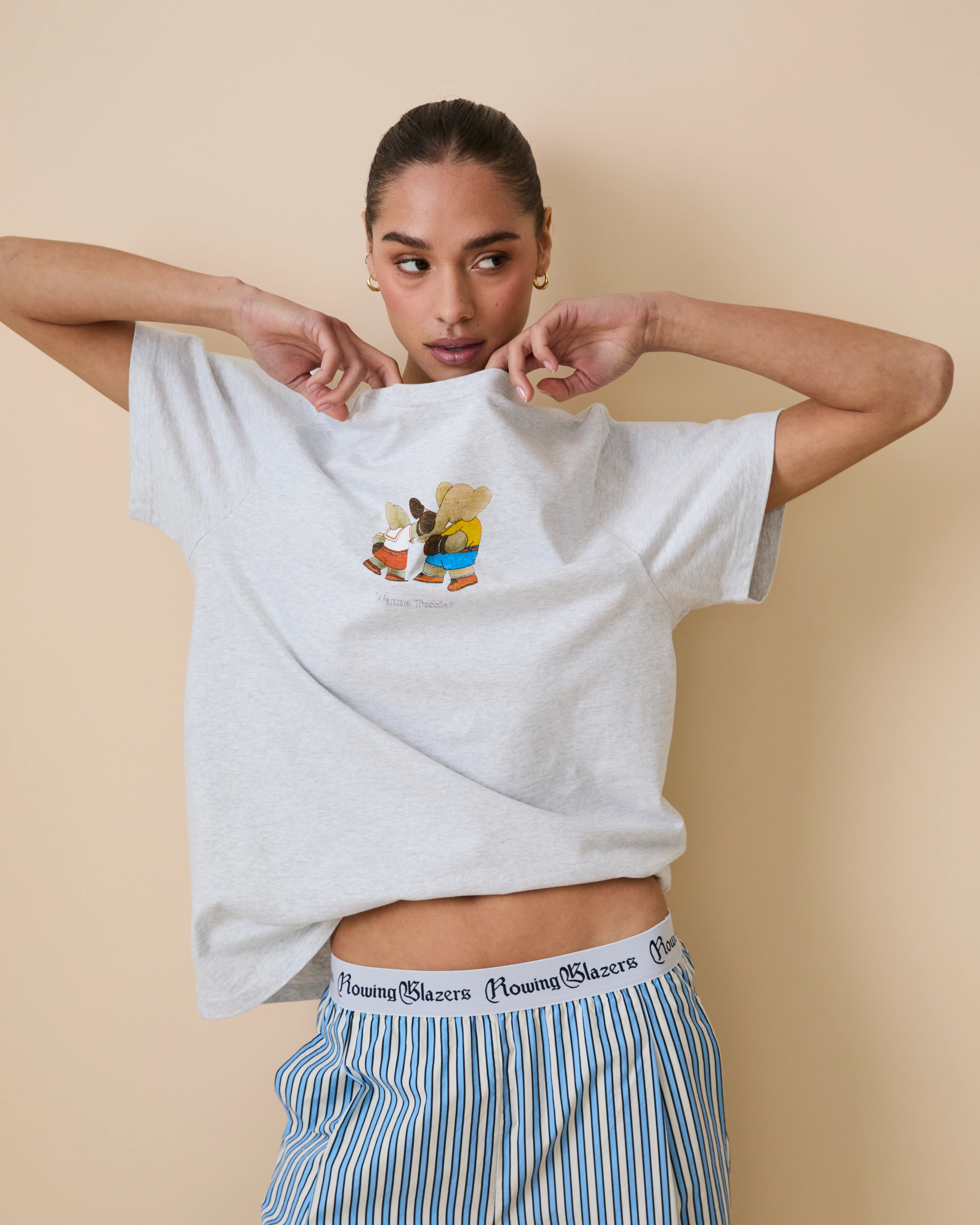 Boxing Babar T-Shirt Heather Gray - Image 7