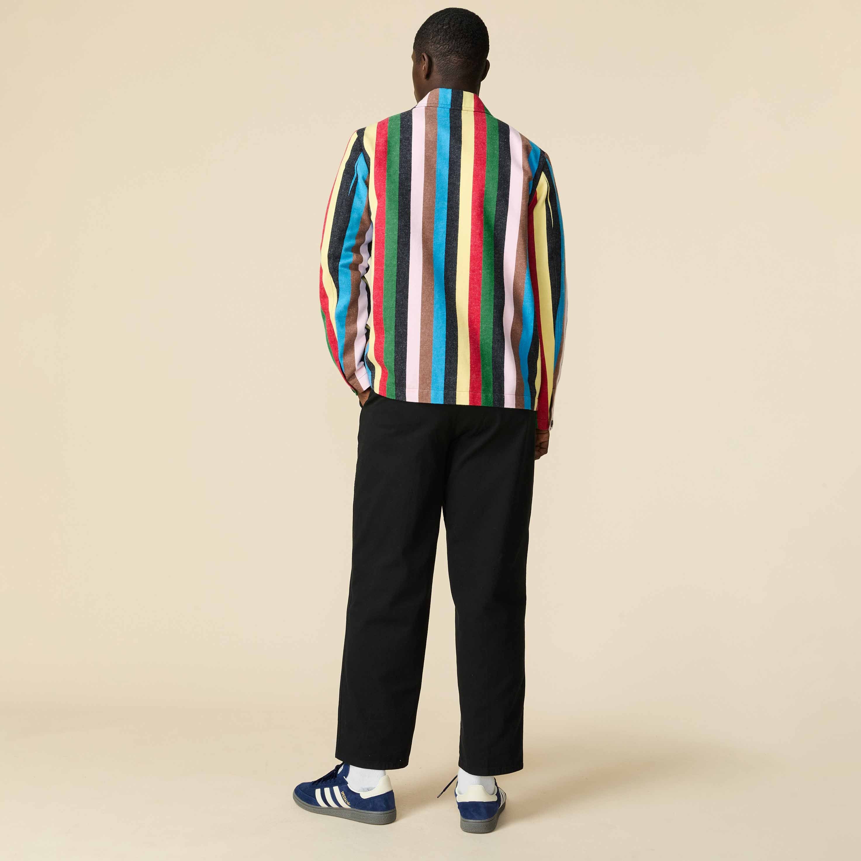 Men's Croquet Stripe Chore Jacket Croquet - Image 4