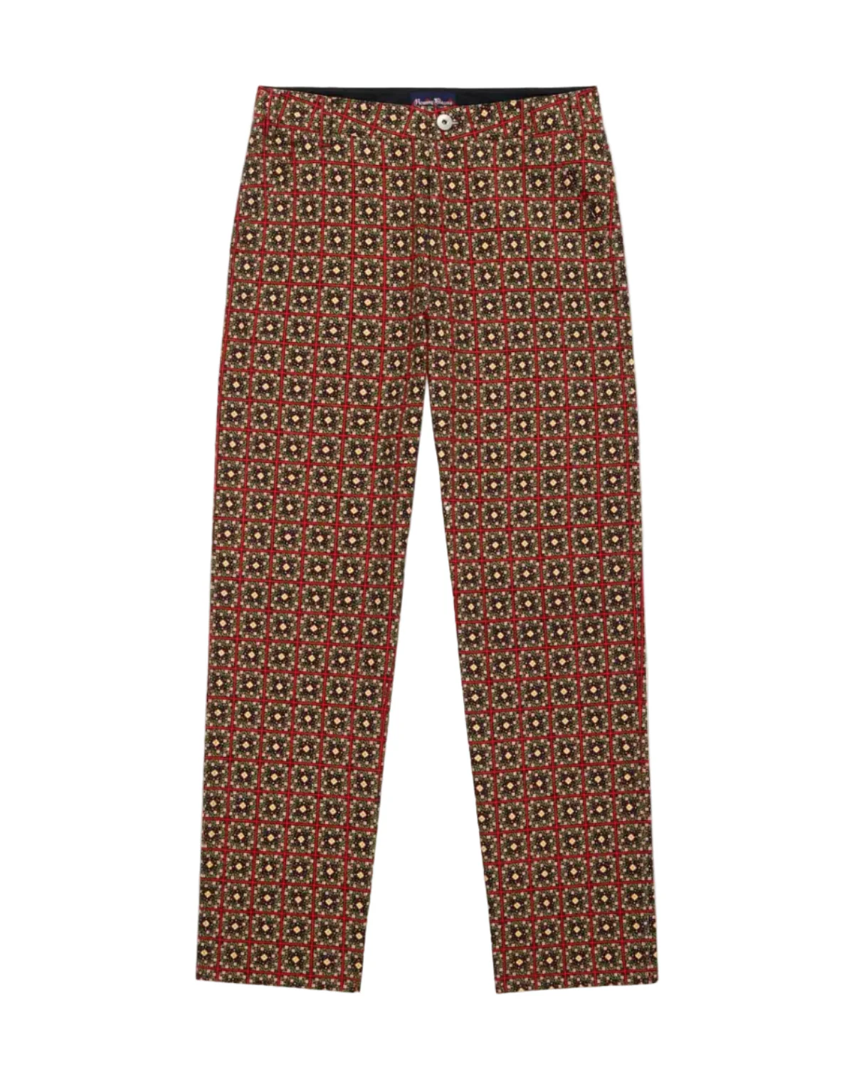 Men's Canvas Printed Workwear Pant Geo Floral