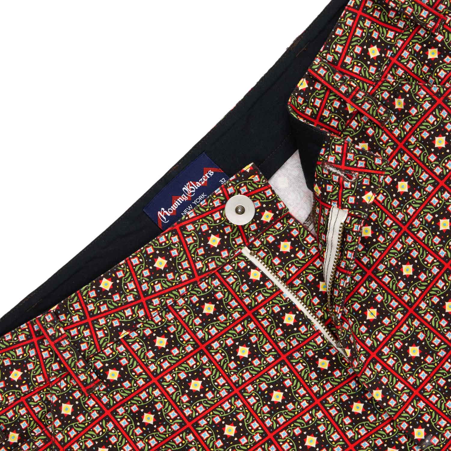 Men's Canvas Printed Workwear Pant Geo Floral - Image 4