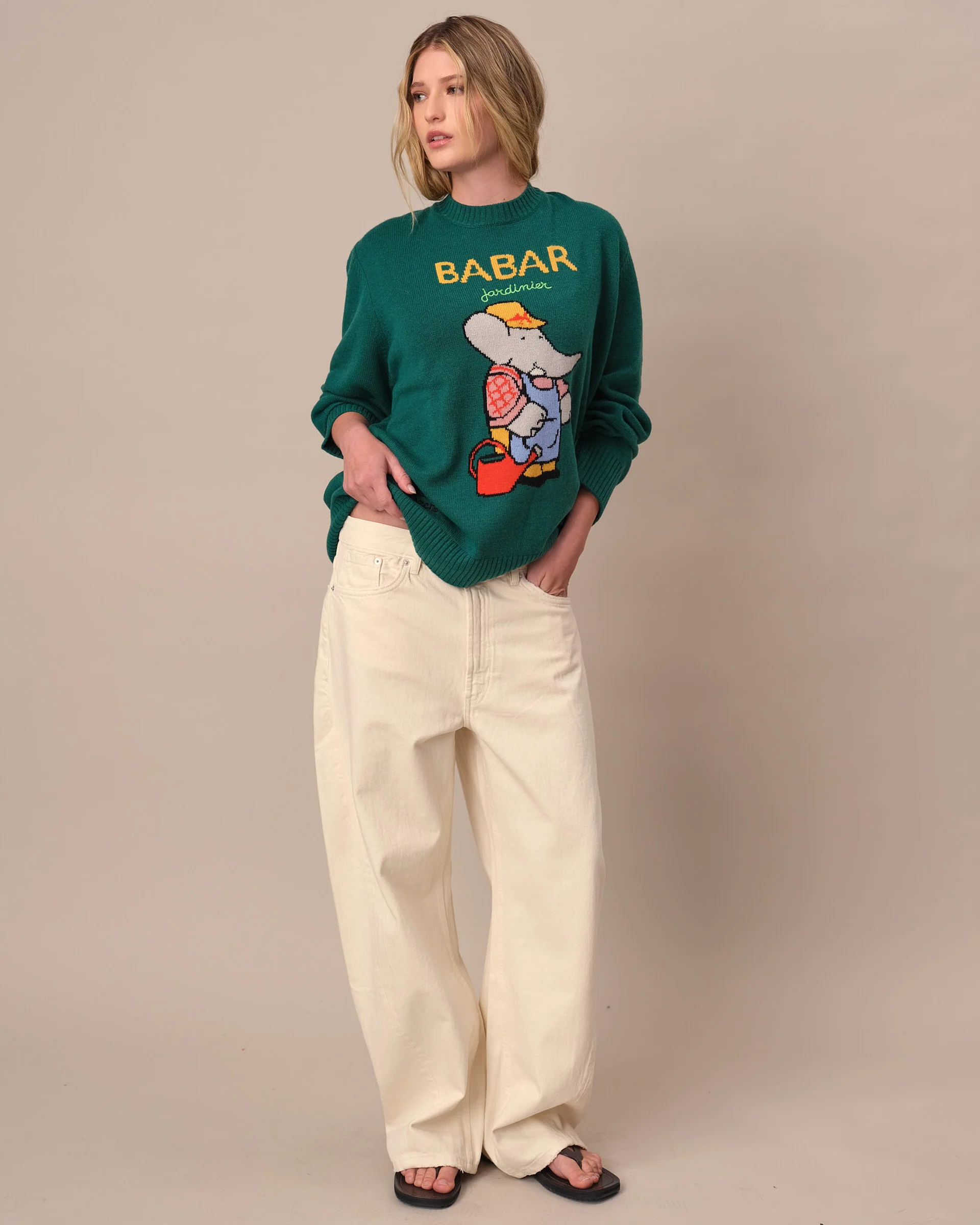 Babar Jardinier Cashmere Sweater Green - Image 5