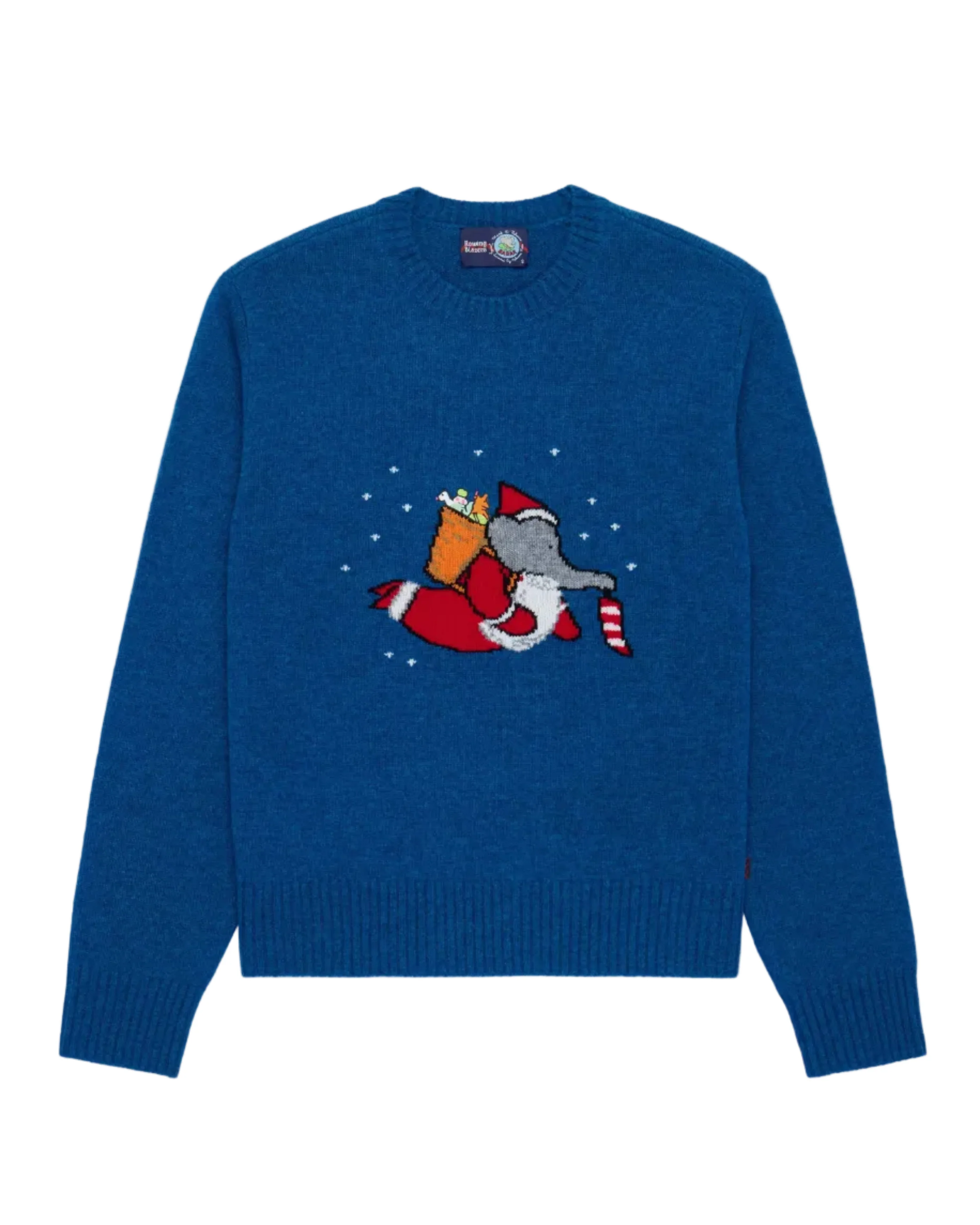 Cashmere Christmas Babar Sweater Blue