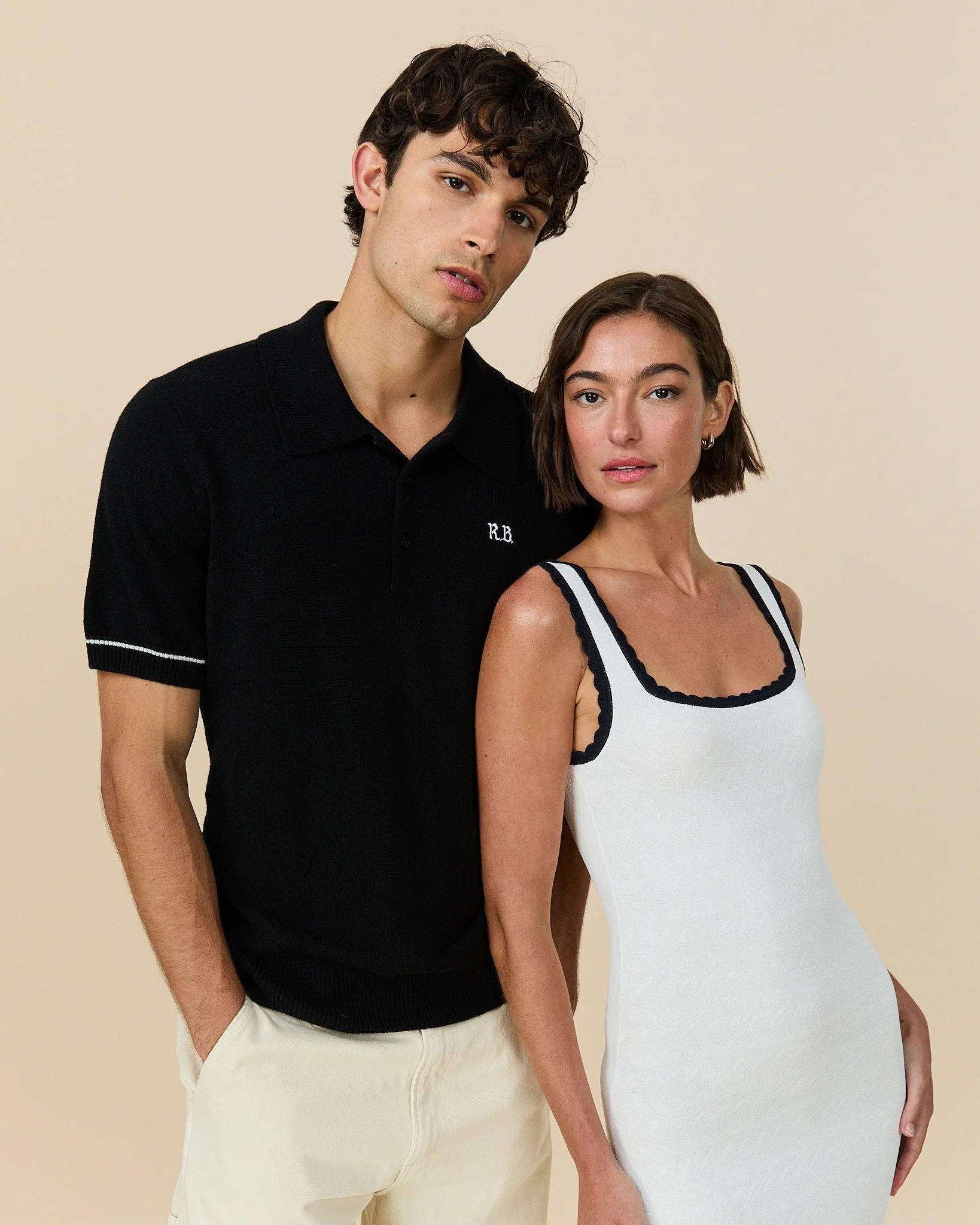Cashmere Short Sleeve Polo Black - Image 4