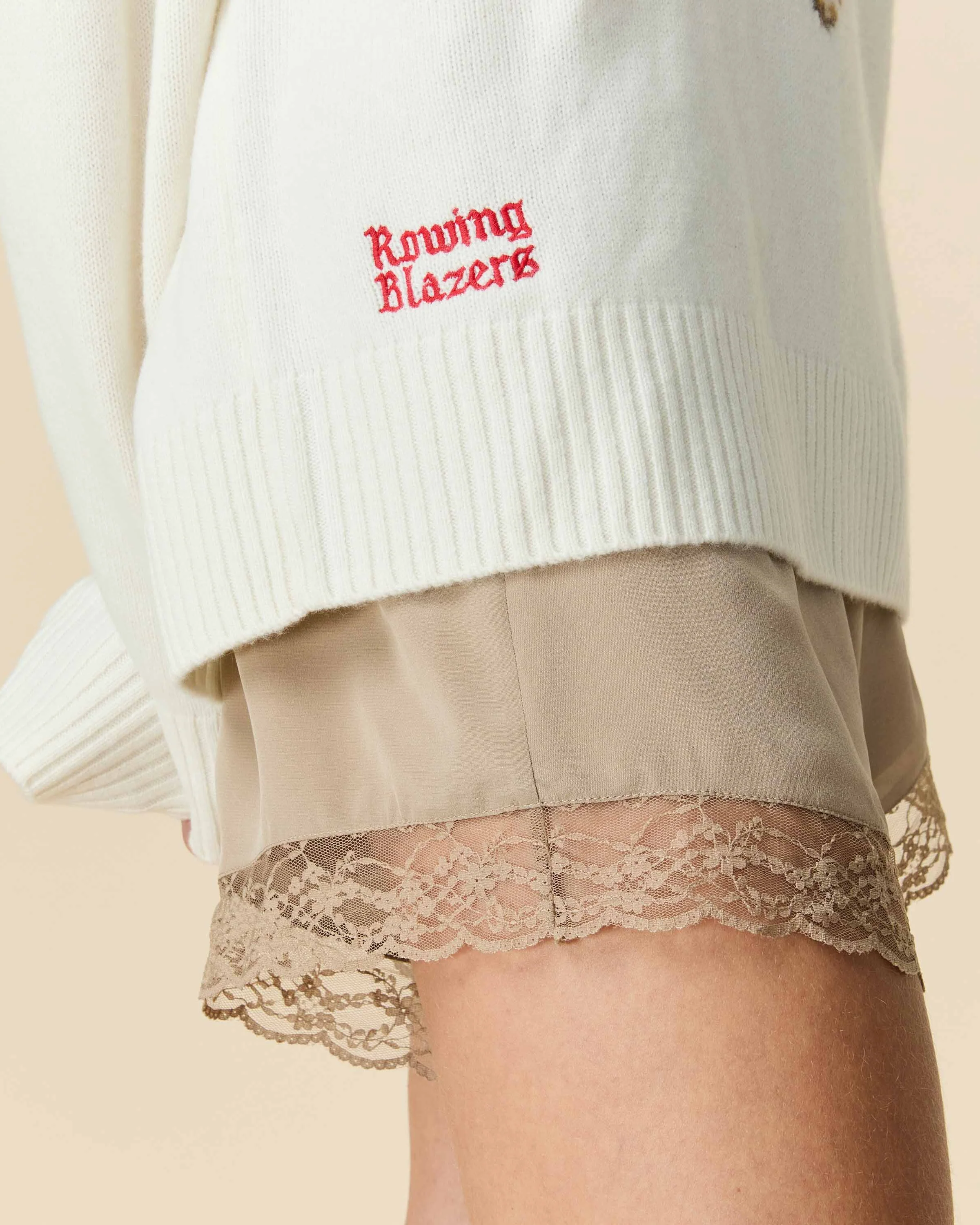 Oversized Cashmere Terrier Sweater Cream - Image 5