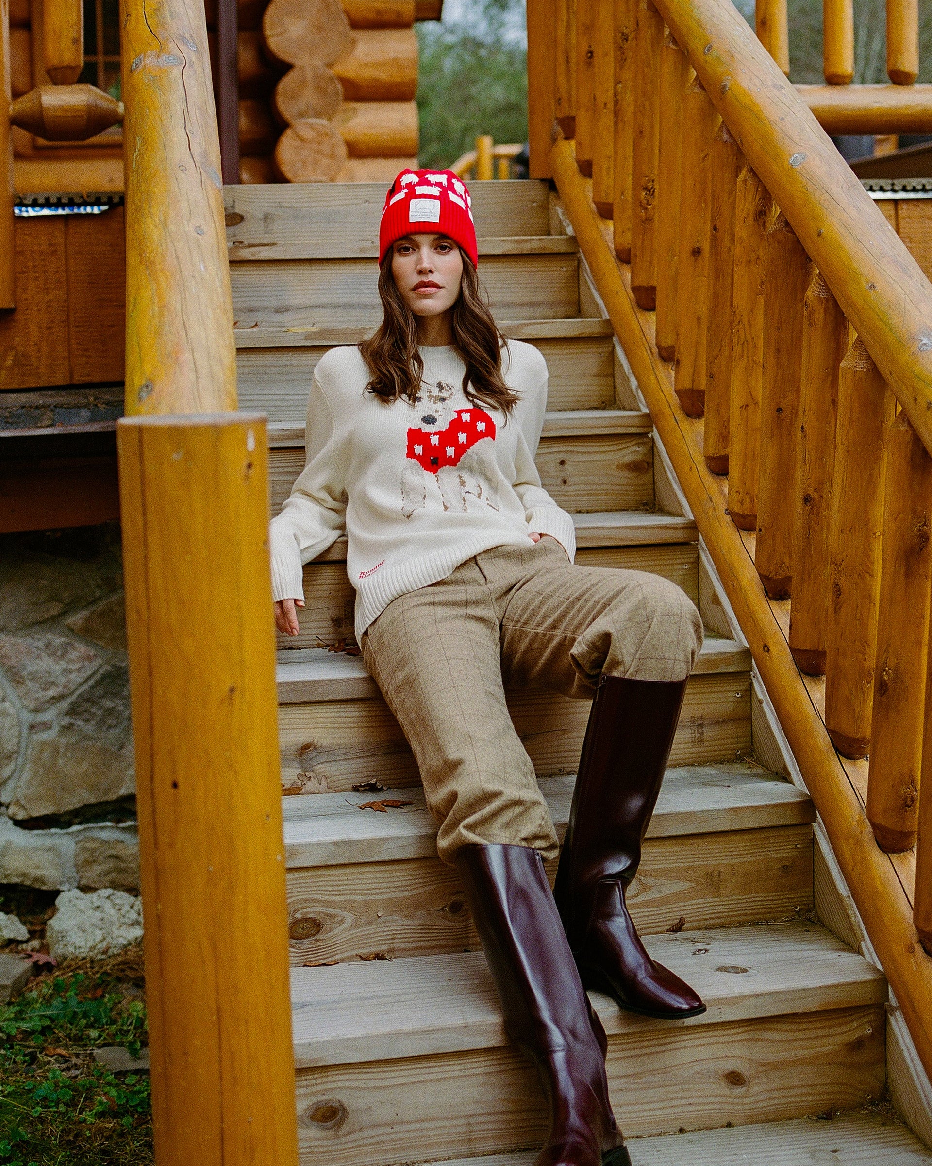Oversized Cashmere Terrier Sweater Cream - Image 6
