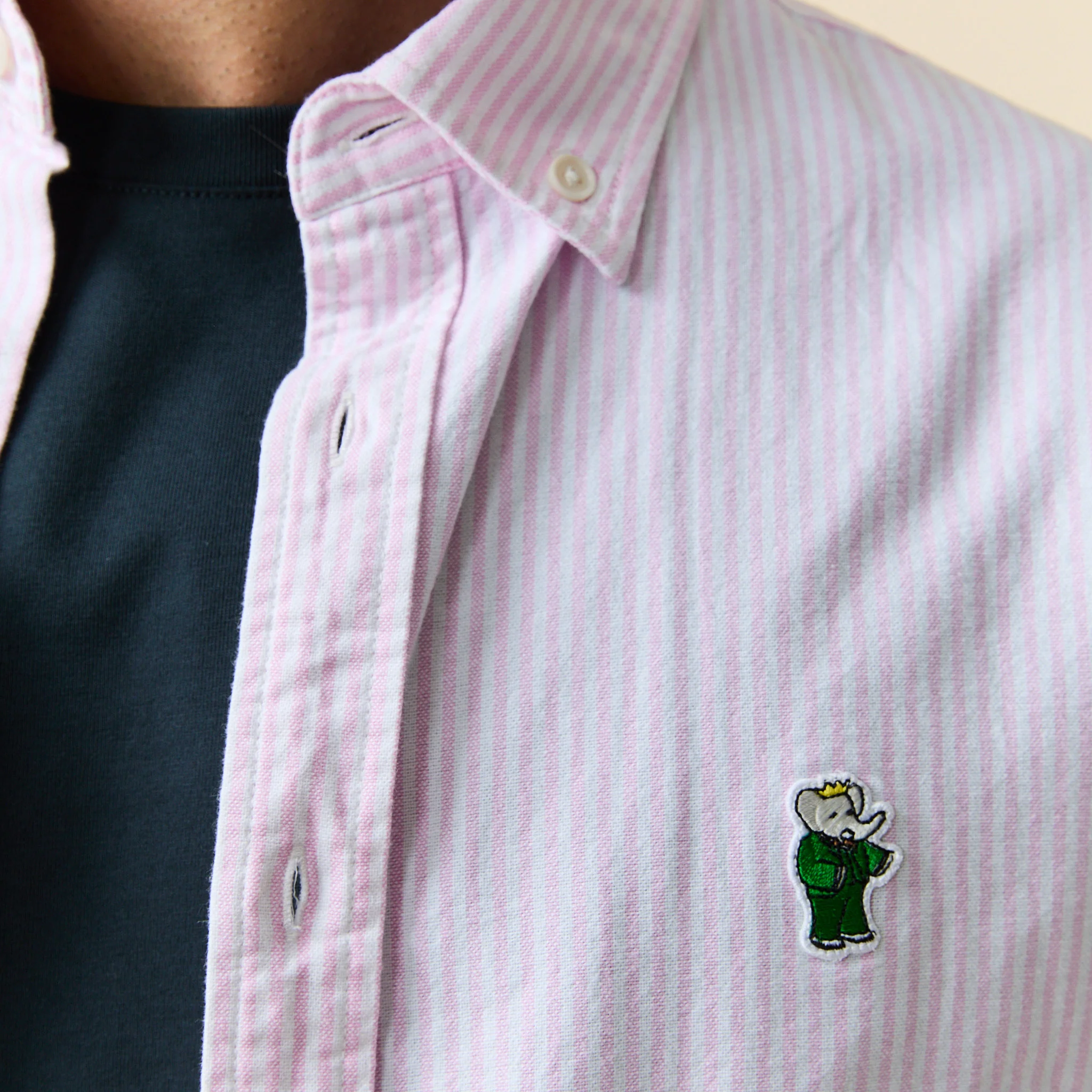 Men's Classic Stripe Babar Oxford Light Pink Stripe - Image 4