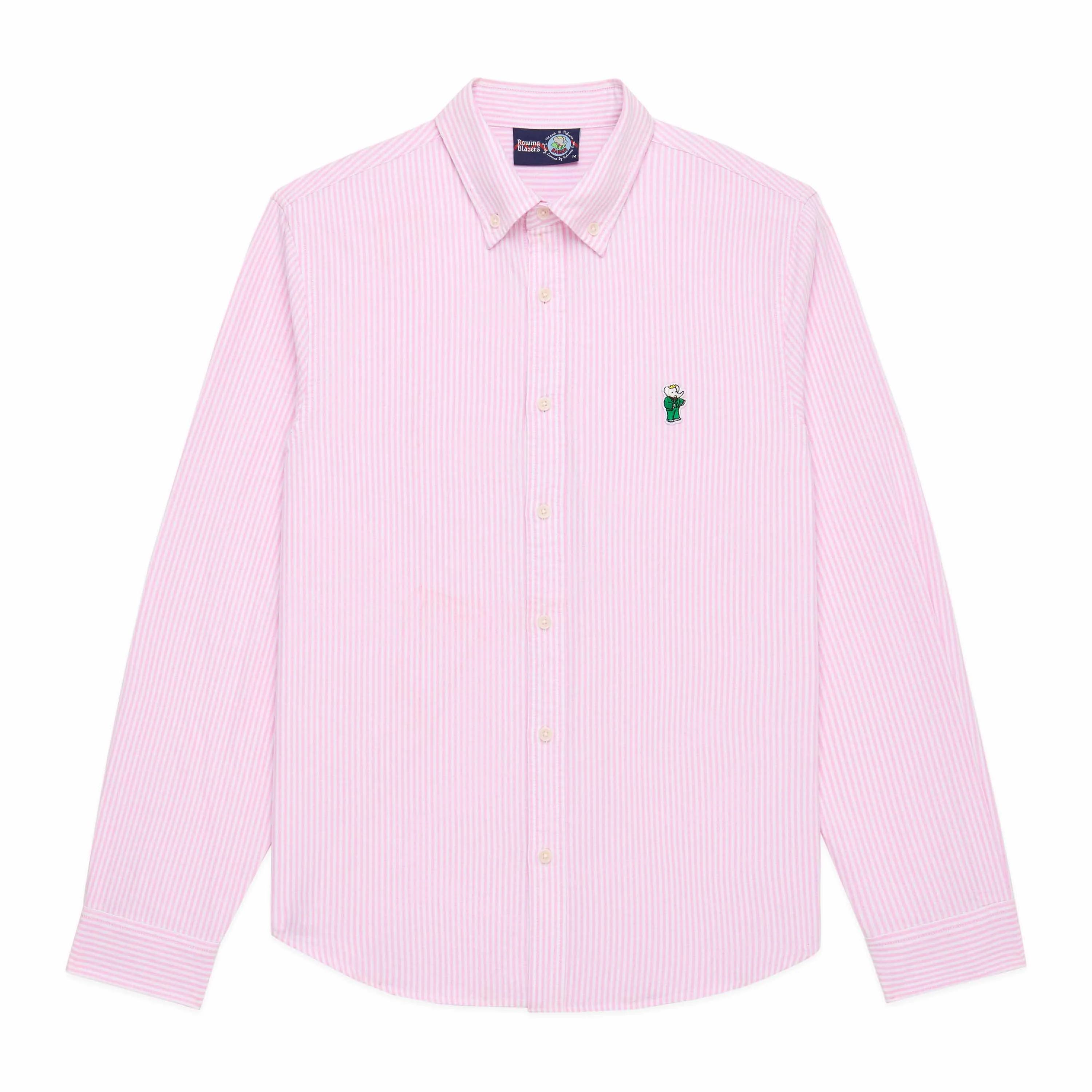 Men's Classic Stripe Babar Oxford Light Pink Stripe - Image 8