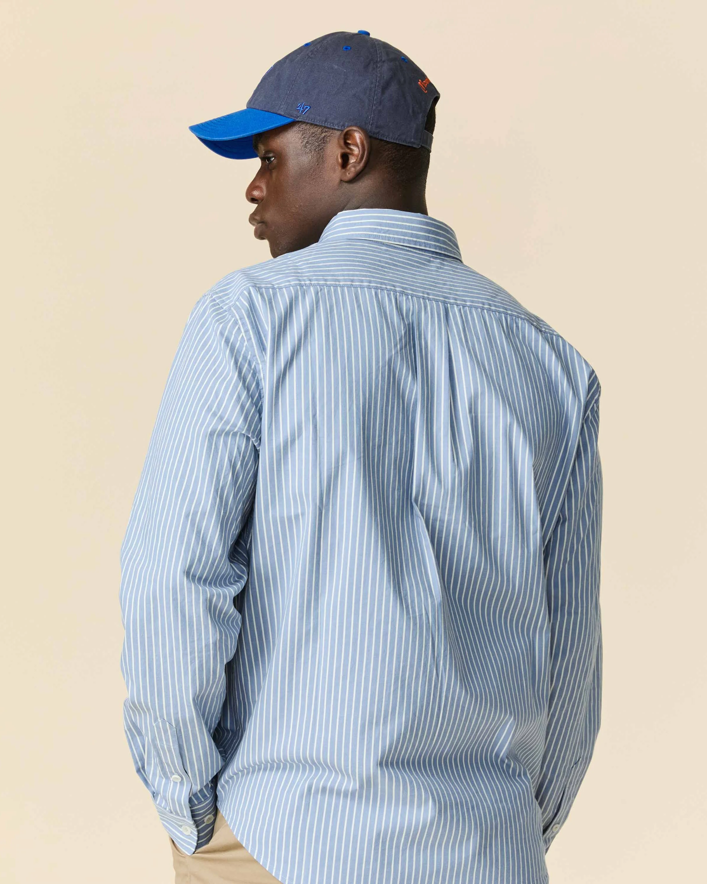 Men's Classic Stripe Winnie-the-Pooh Shirt Blue White Stripe - Image 7