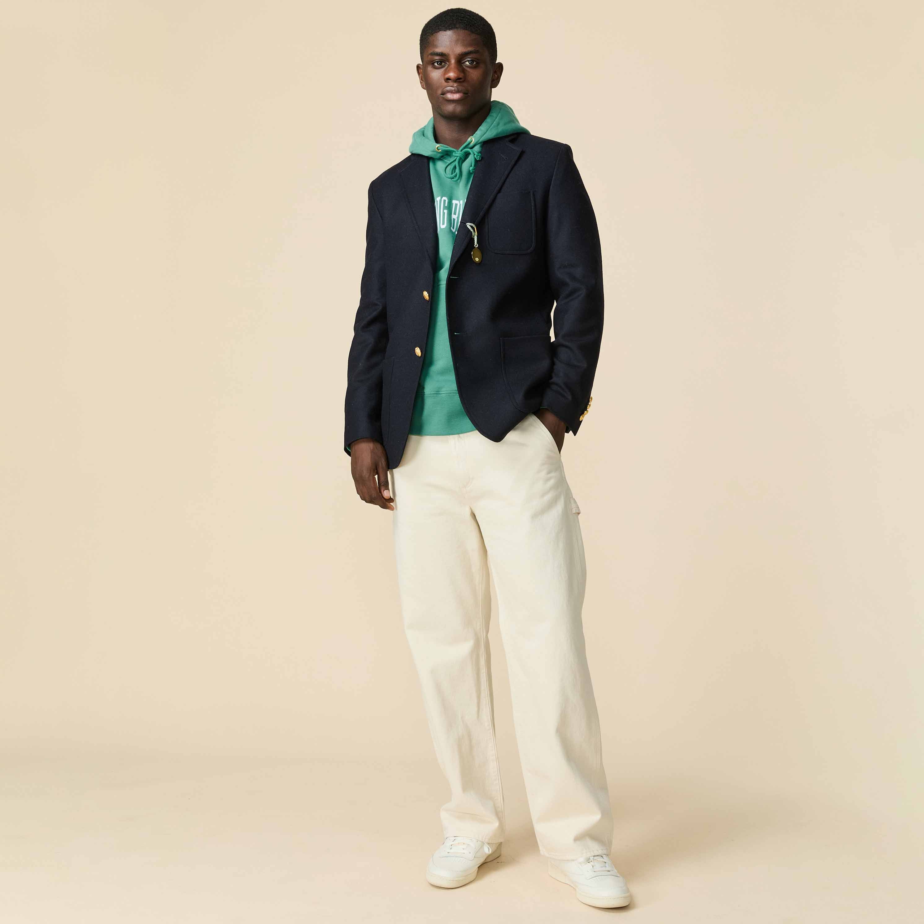 Men's Collegiate Arch Hoodie Green - Image 5