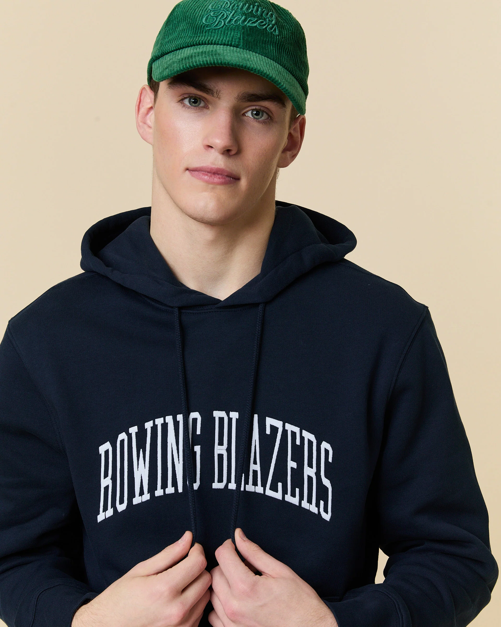 Men's Collegiate Arch Hoodie Navy - Image 6