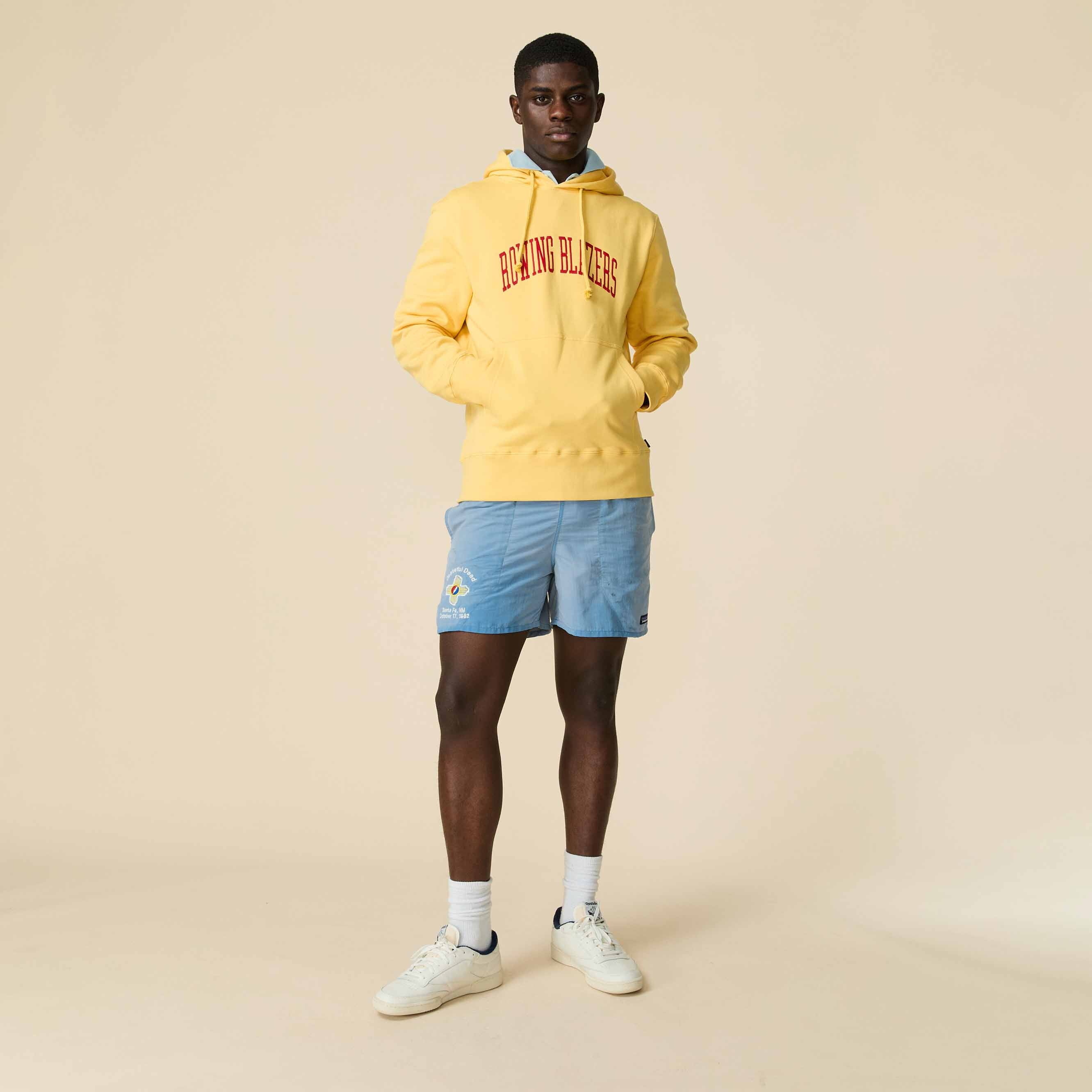 Men's Collegiate Arch Hoodie Yellow - Image 3