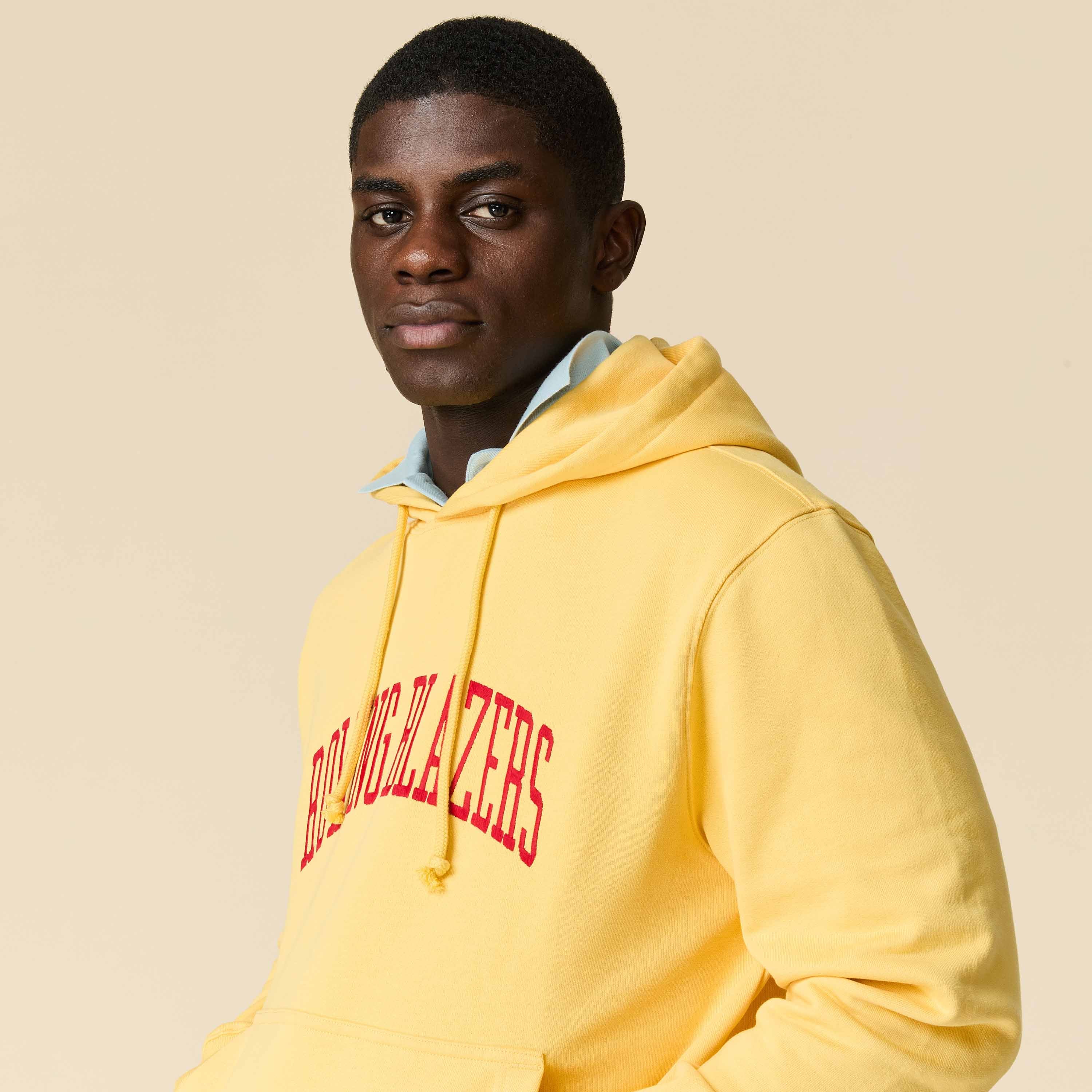 Men's Collegiate Arch Hoodie Yellow - Image 4