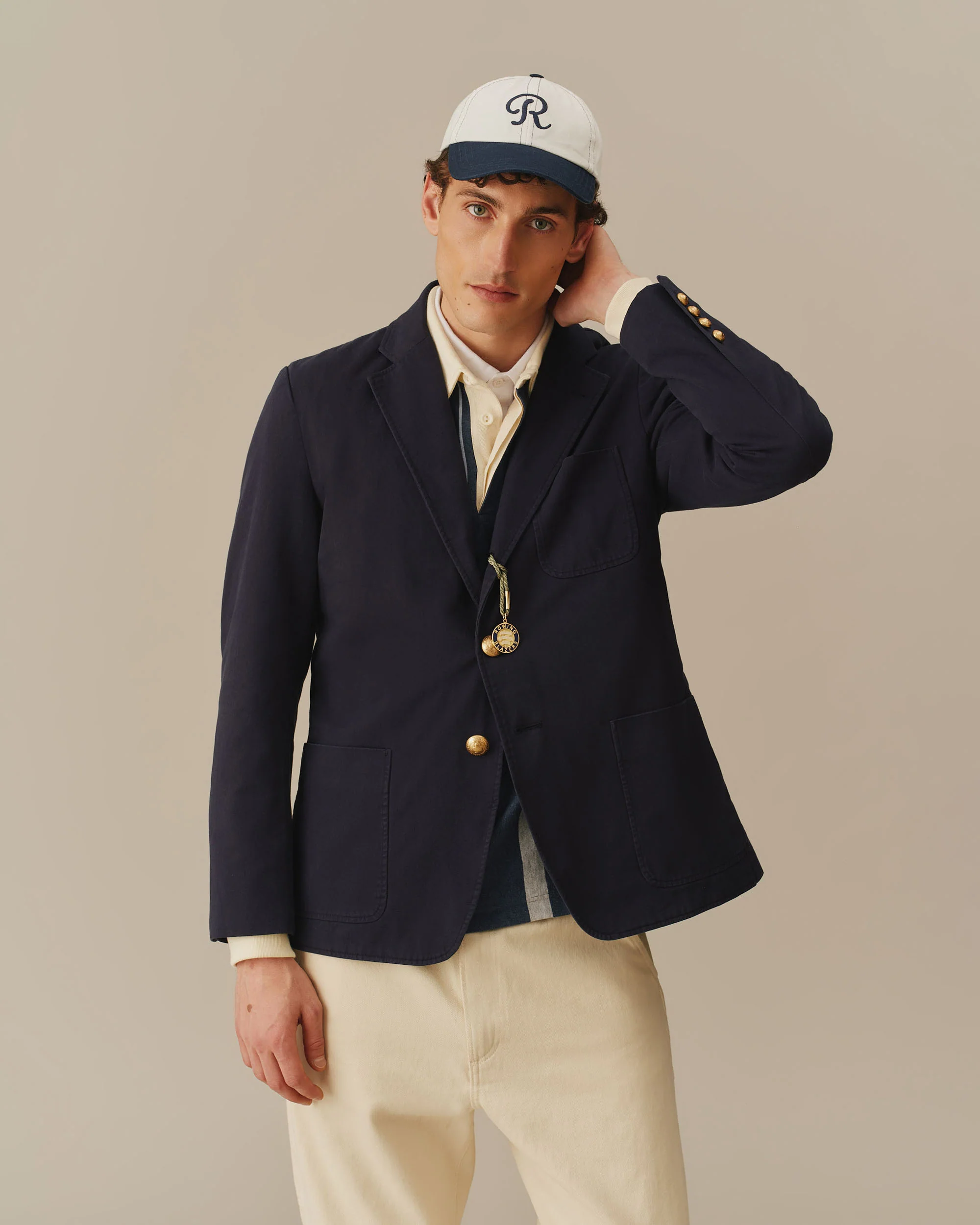 Men's Core Chino Patch Pocket Blazer Navy - Image 2