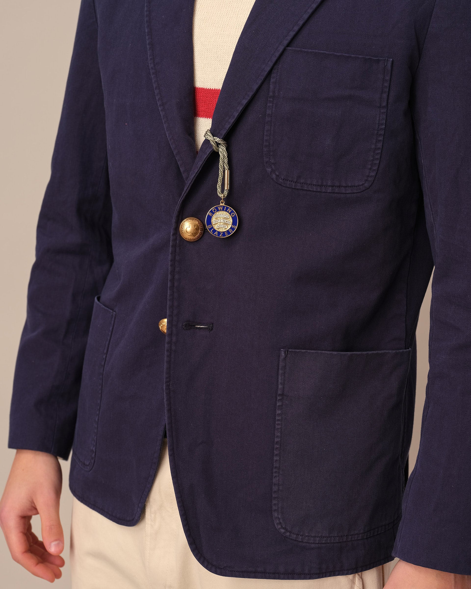Men's Core Chino Patch Pocket Blazer Navy - Image 5