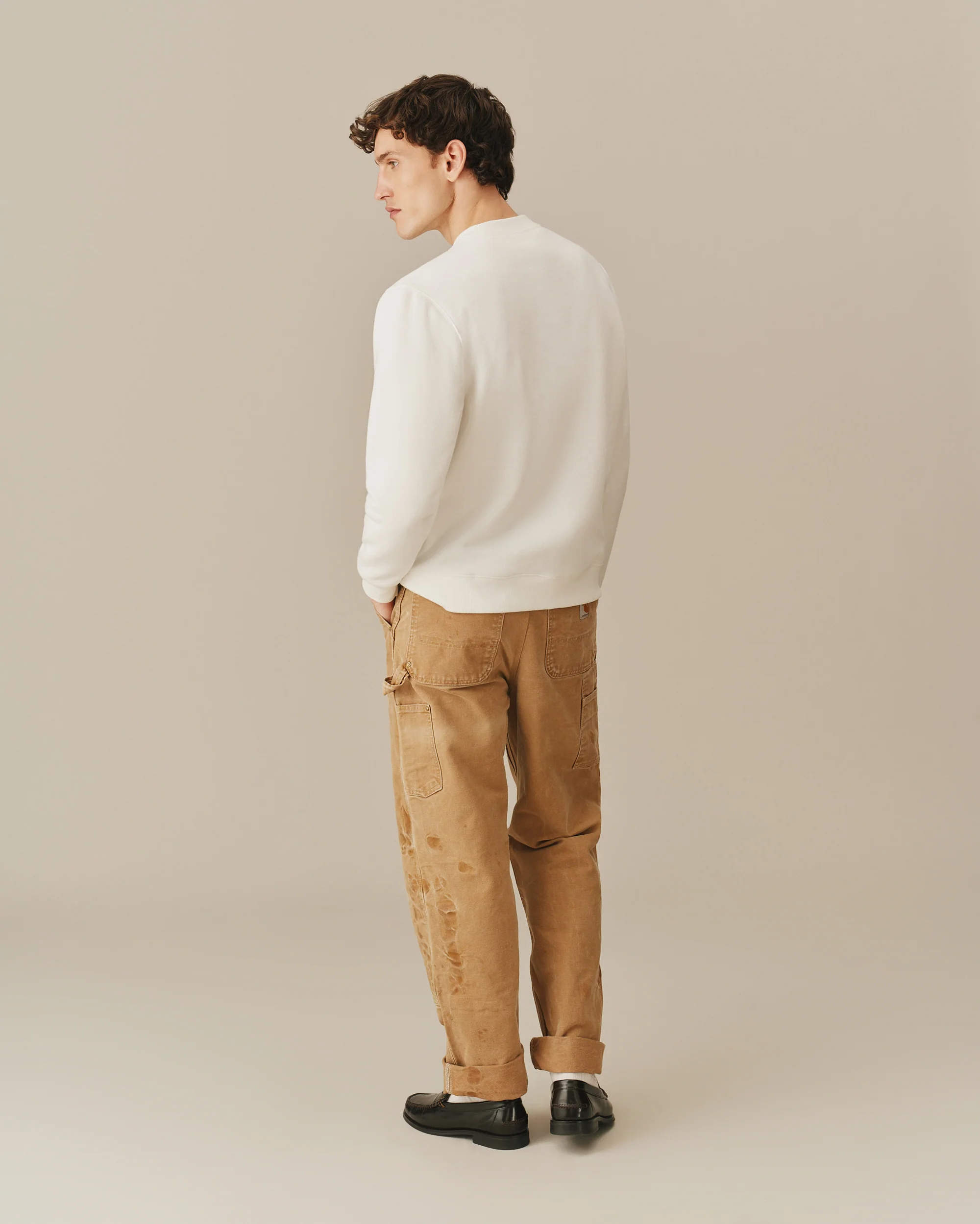 Men's Cotton Babar Jardinier Crewneck White - Image 3