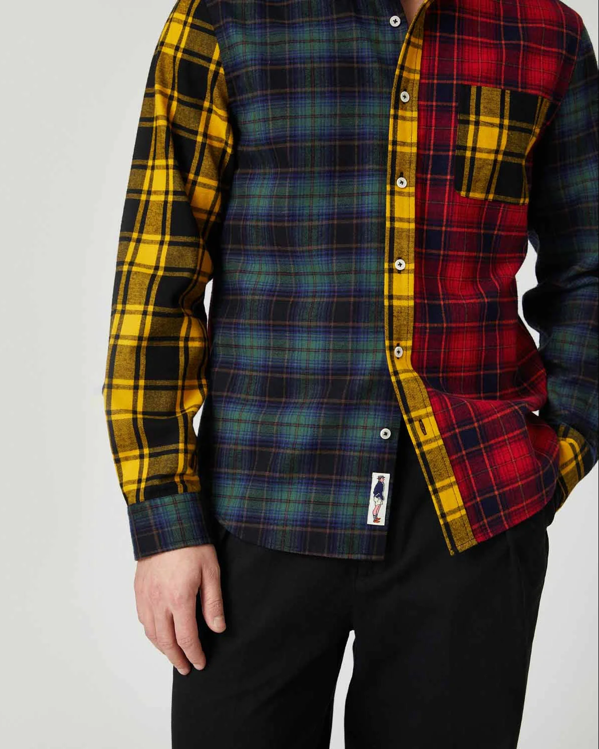 Men's Cotton Classic Flannel Fun Shirt Multi Color - Image 4