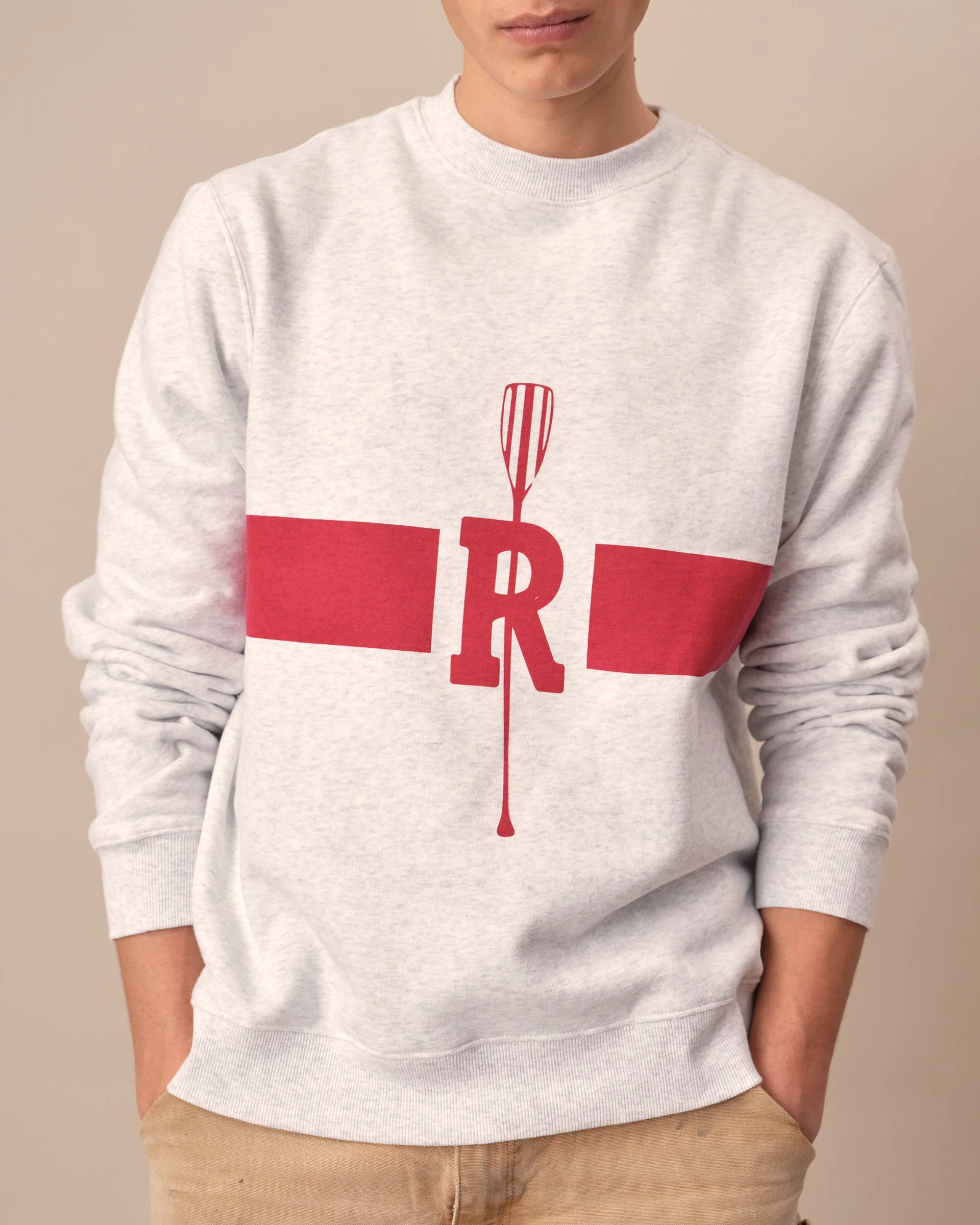 Men's Cotton Crew Club Crewneck Light Heather Grey - Image 3