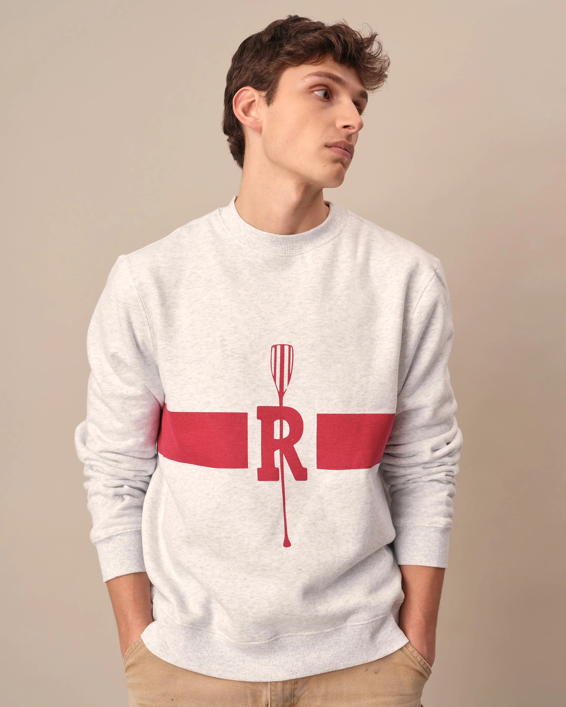Men's Cotton Crew Club Crewneck Light Heather Grey - Image 4