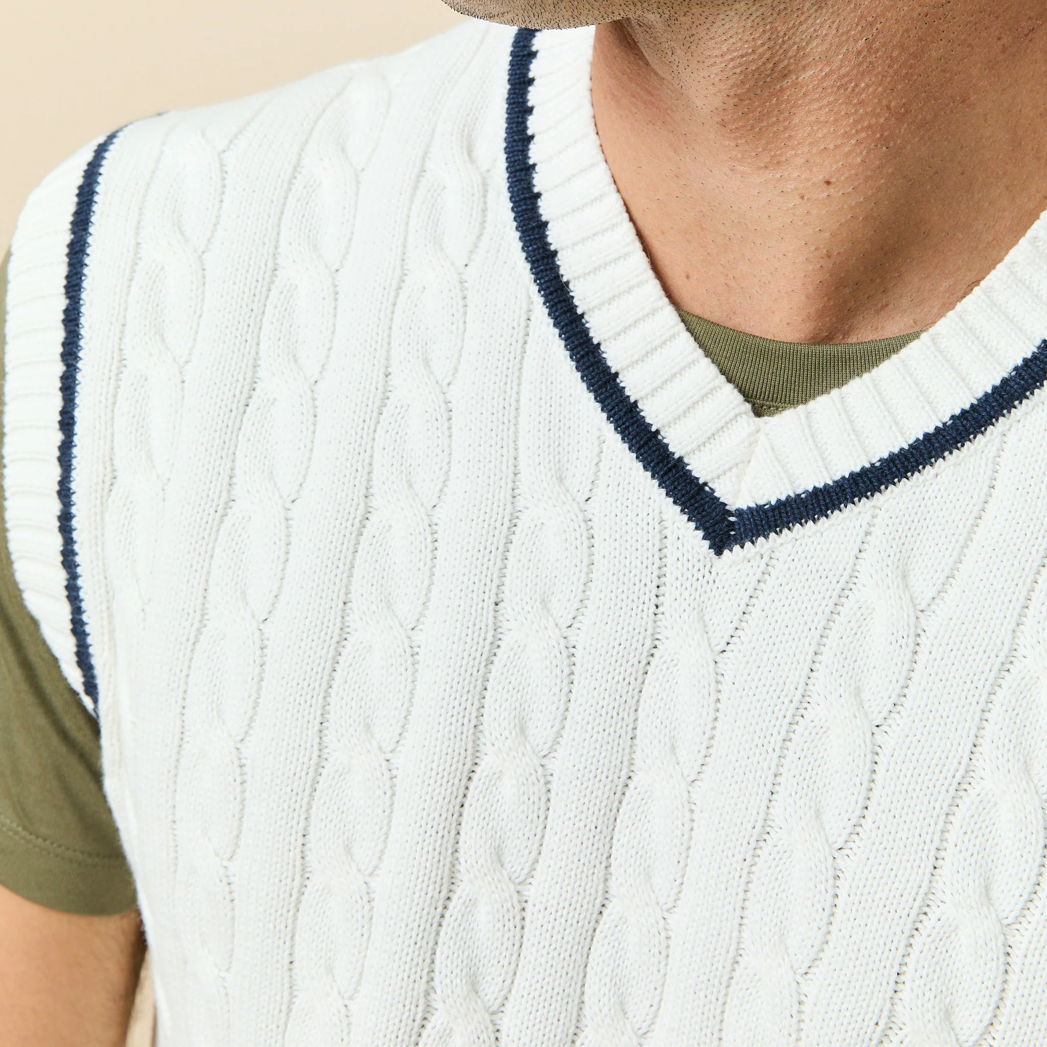 Cotton Cricket Vest White - Image 5