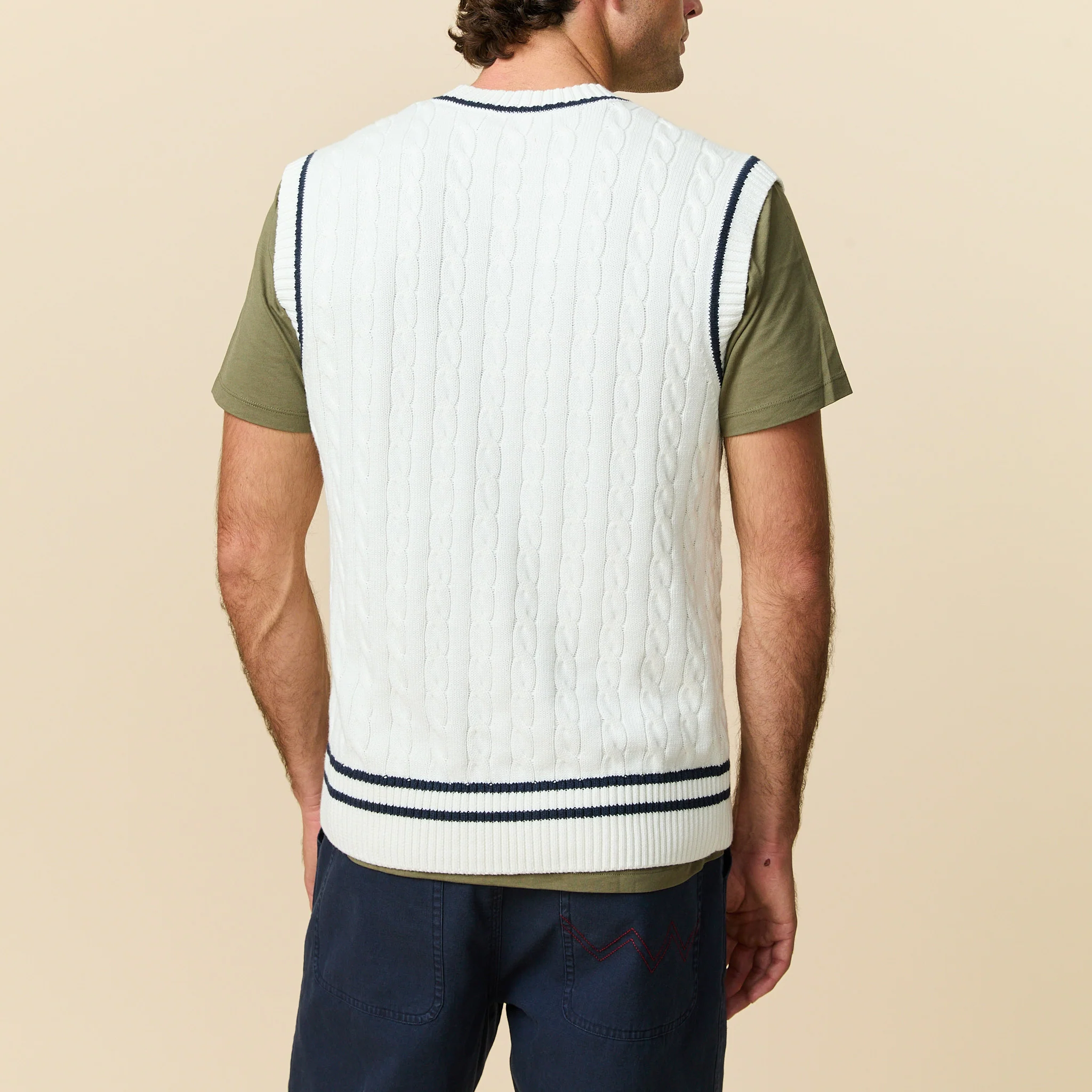 Cotton Cricket Vest White - Image 6
