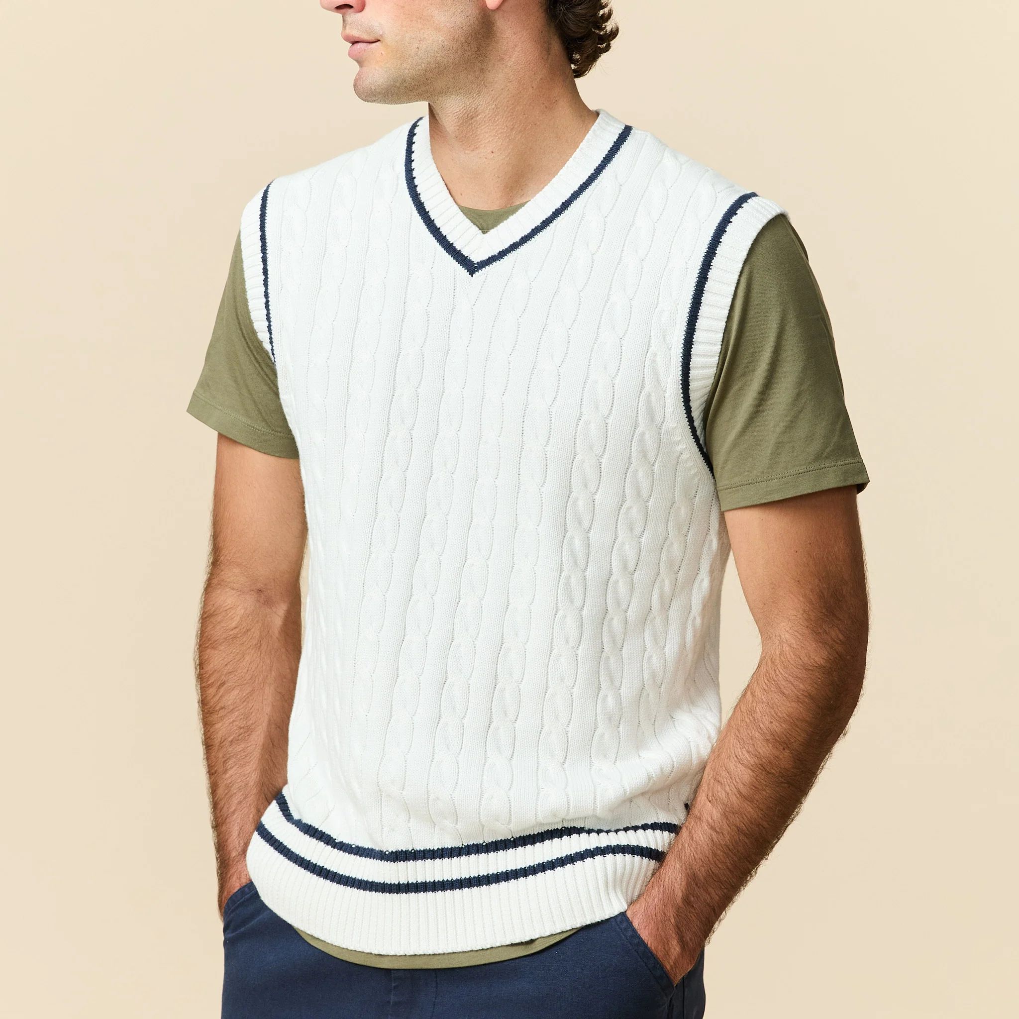 Cotton Cricket Vest White - Image 7
