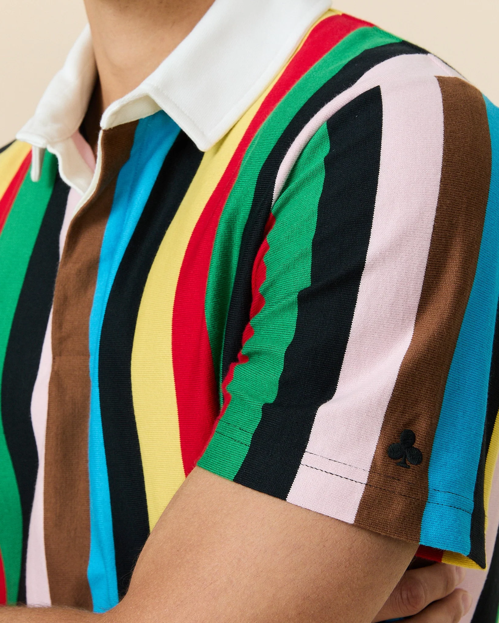 Cotton Croquet Stripe Short Sleeve Rugby Croquet - Image 3